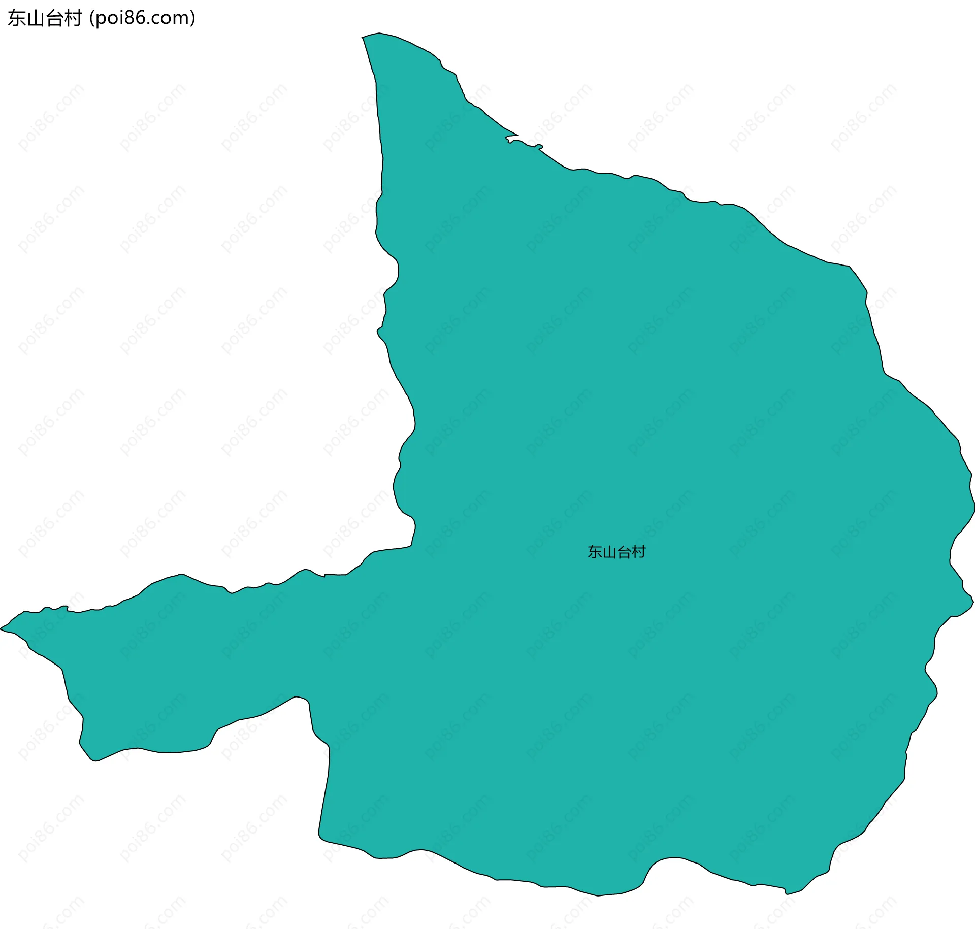 东山台村边界地图