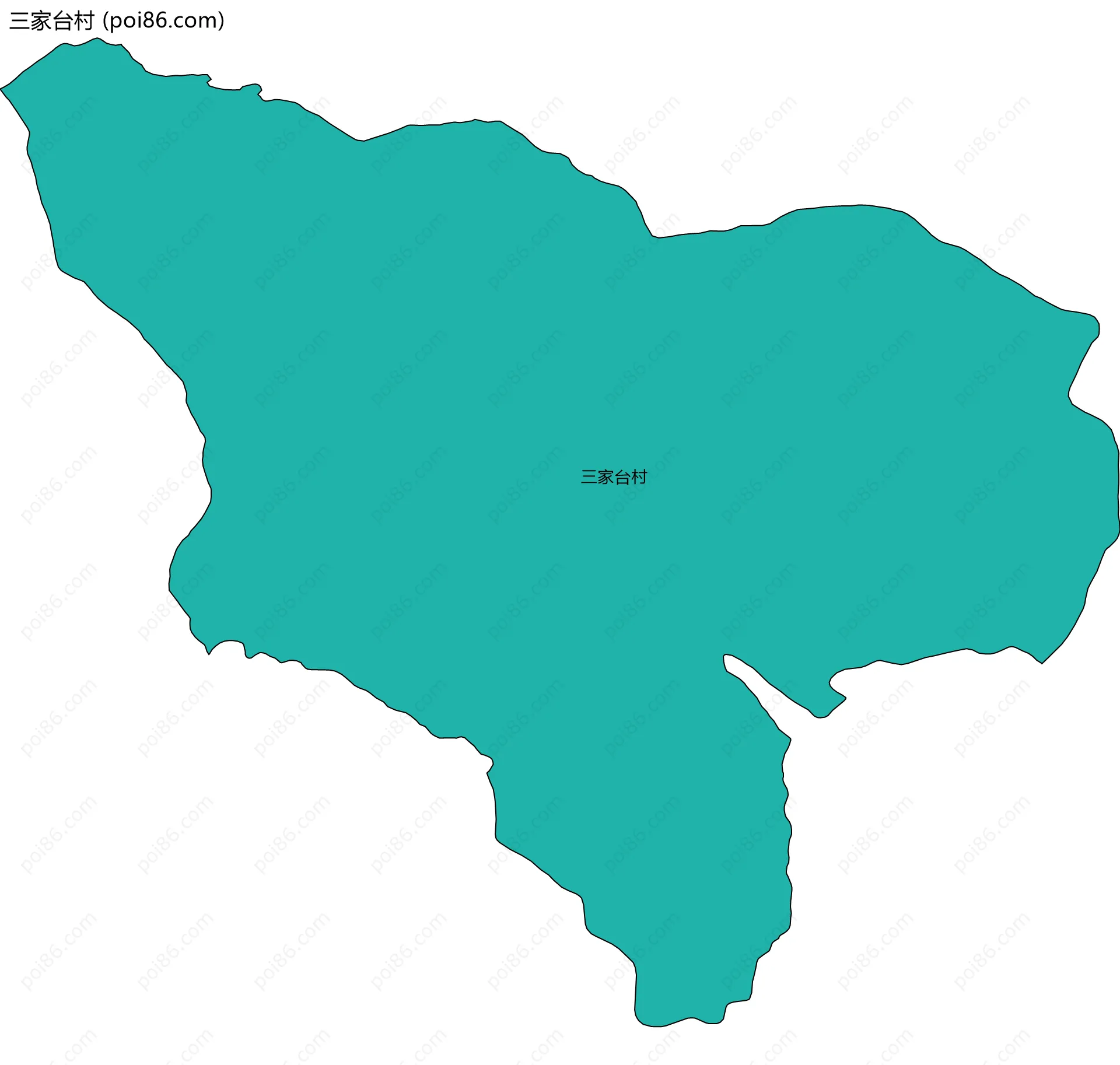 三家台村边界地图