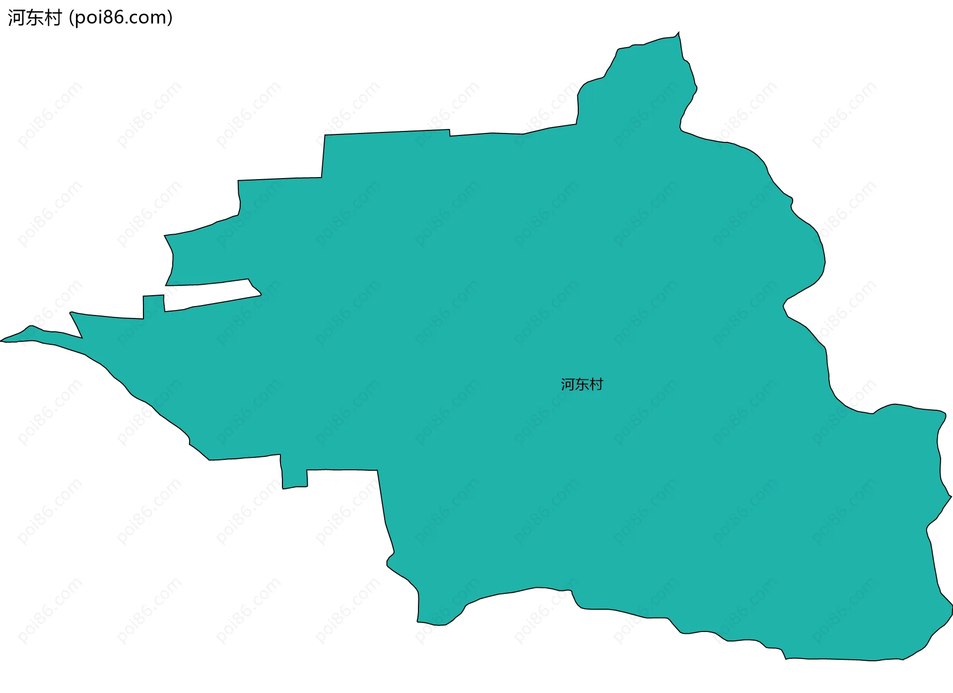 河东村边界地图