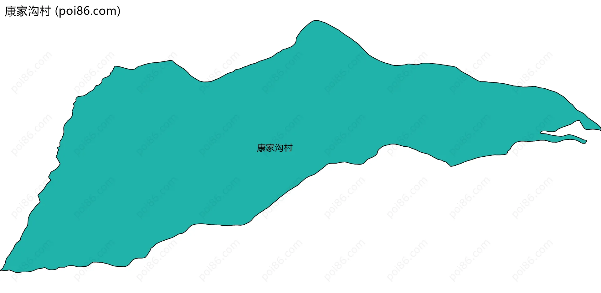 康家沟村边界地图