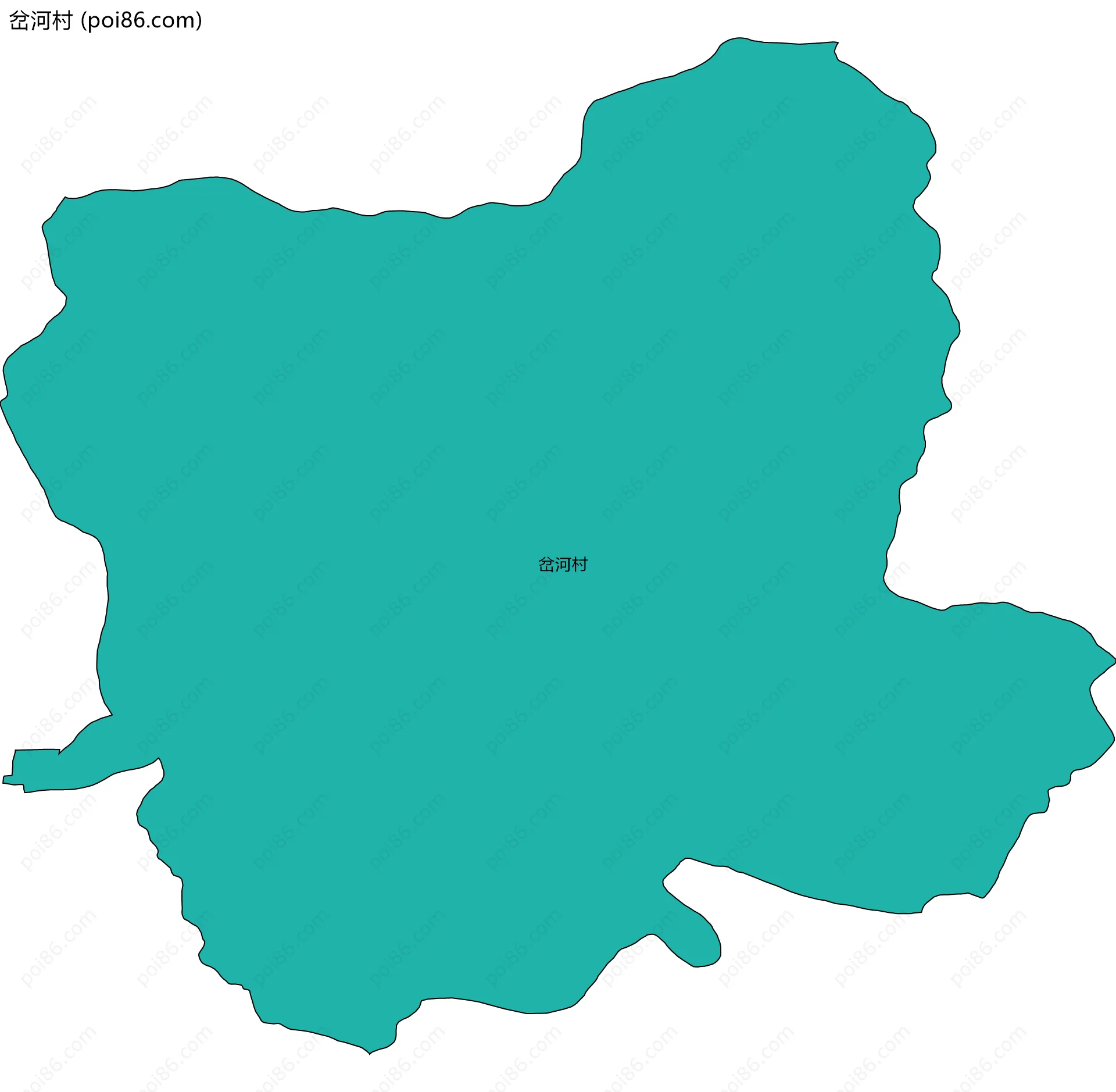 岔河村边界地图