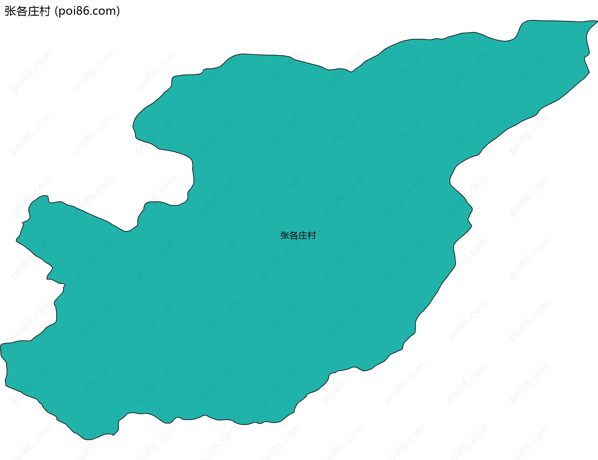 张各庄村边界地图