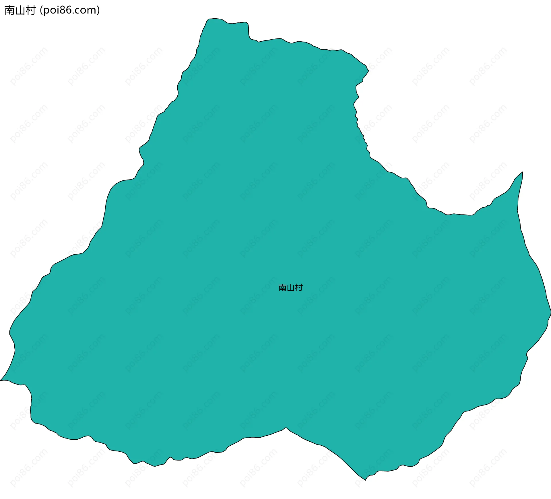 南山村边界地图