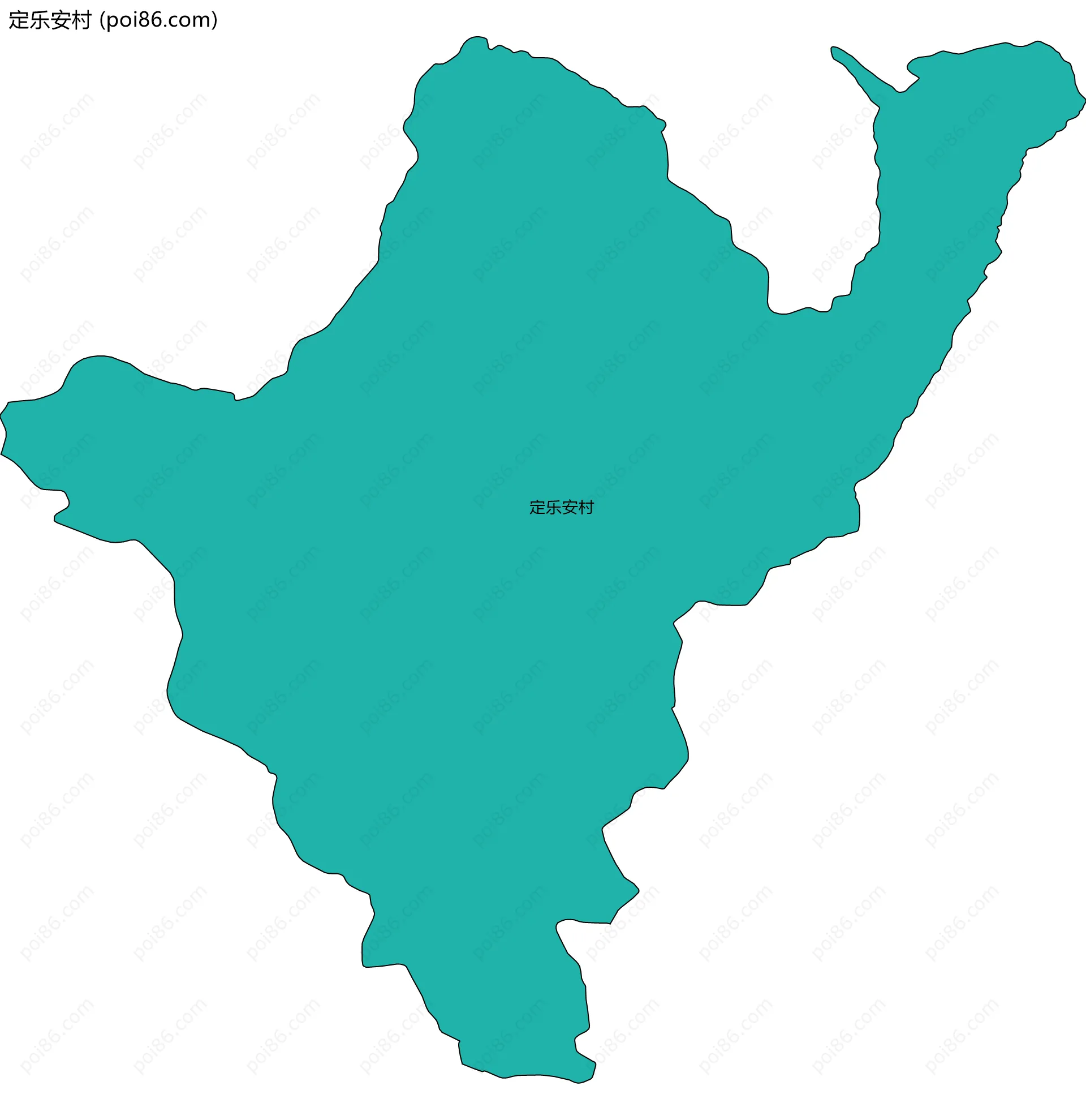 定乐安村边界地图