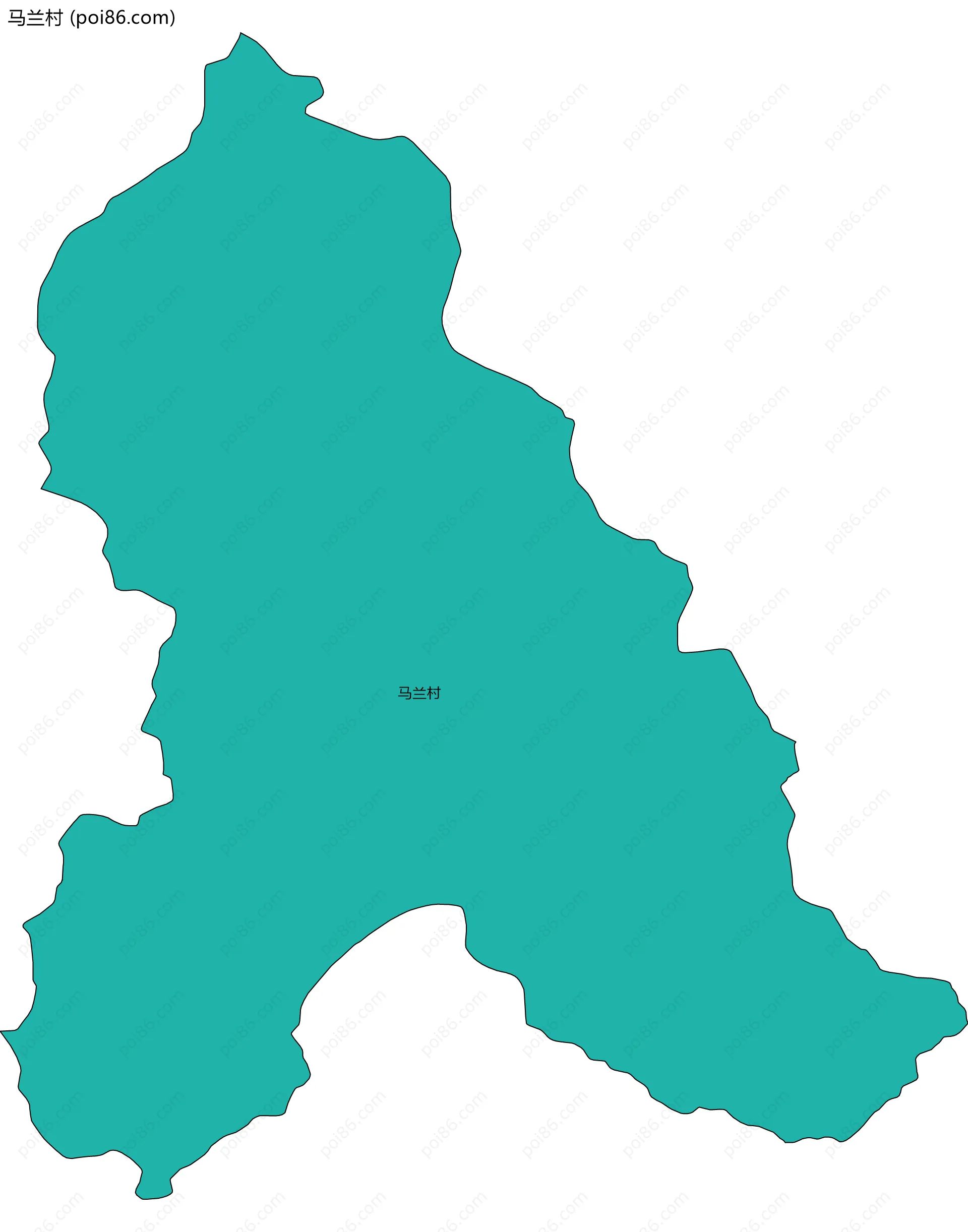 马兰村边界地图