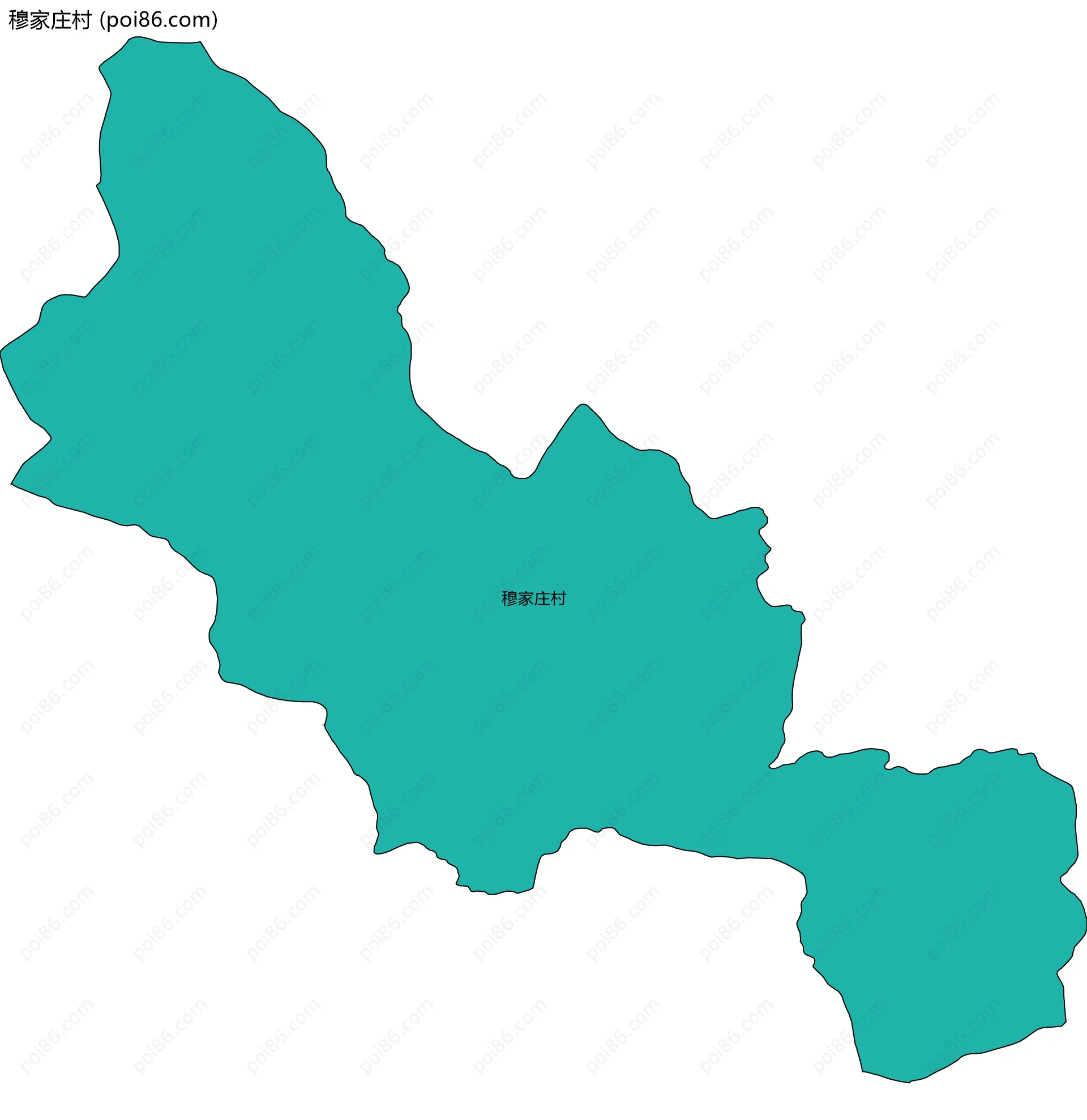 穆家庄村边界地图