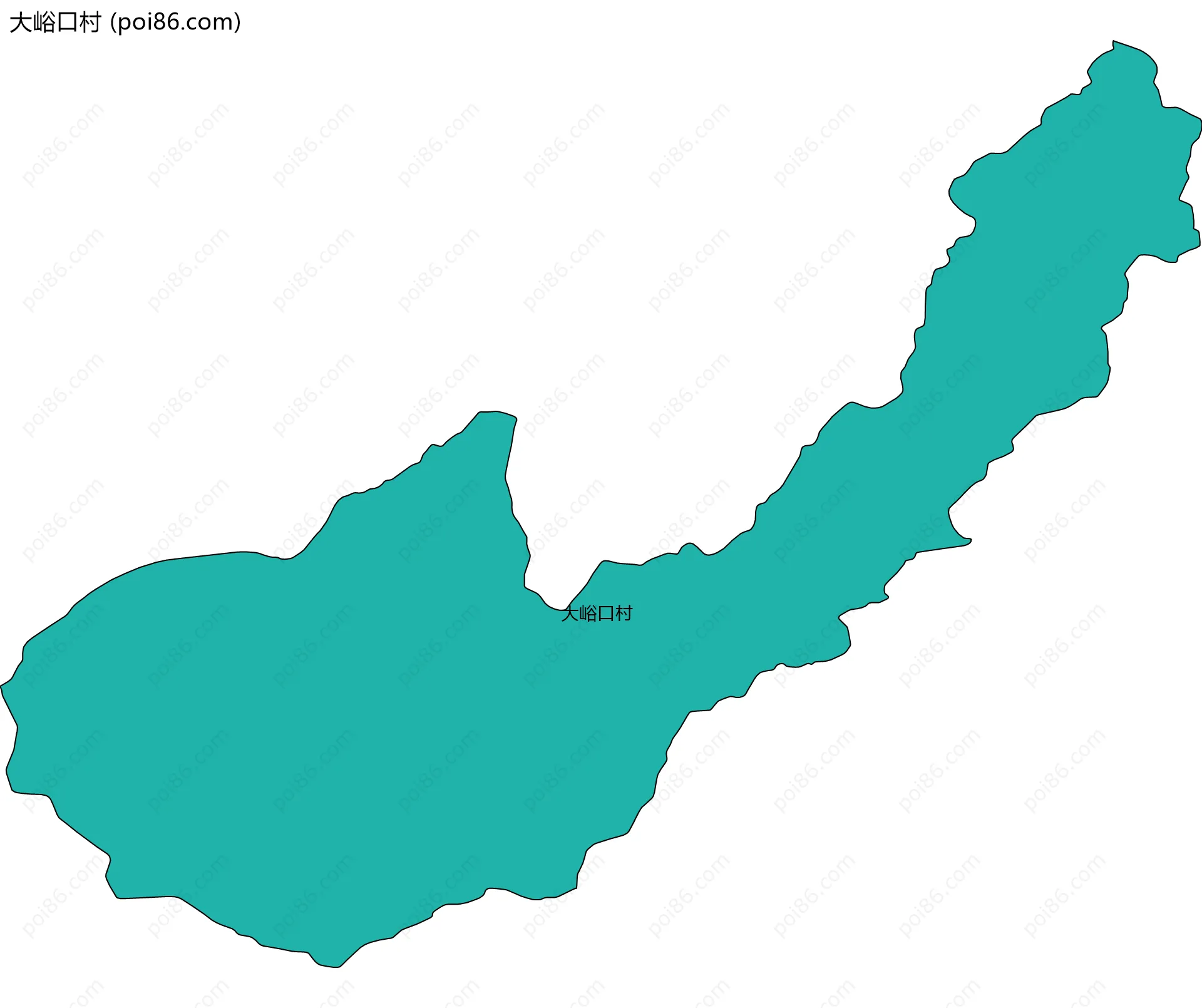 大峪口村边界地图