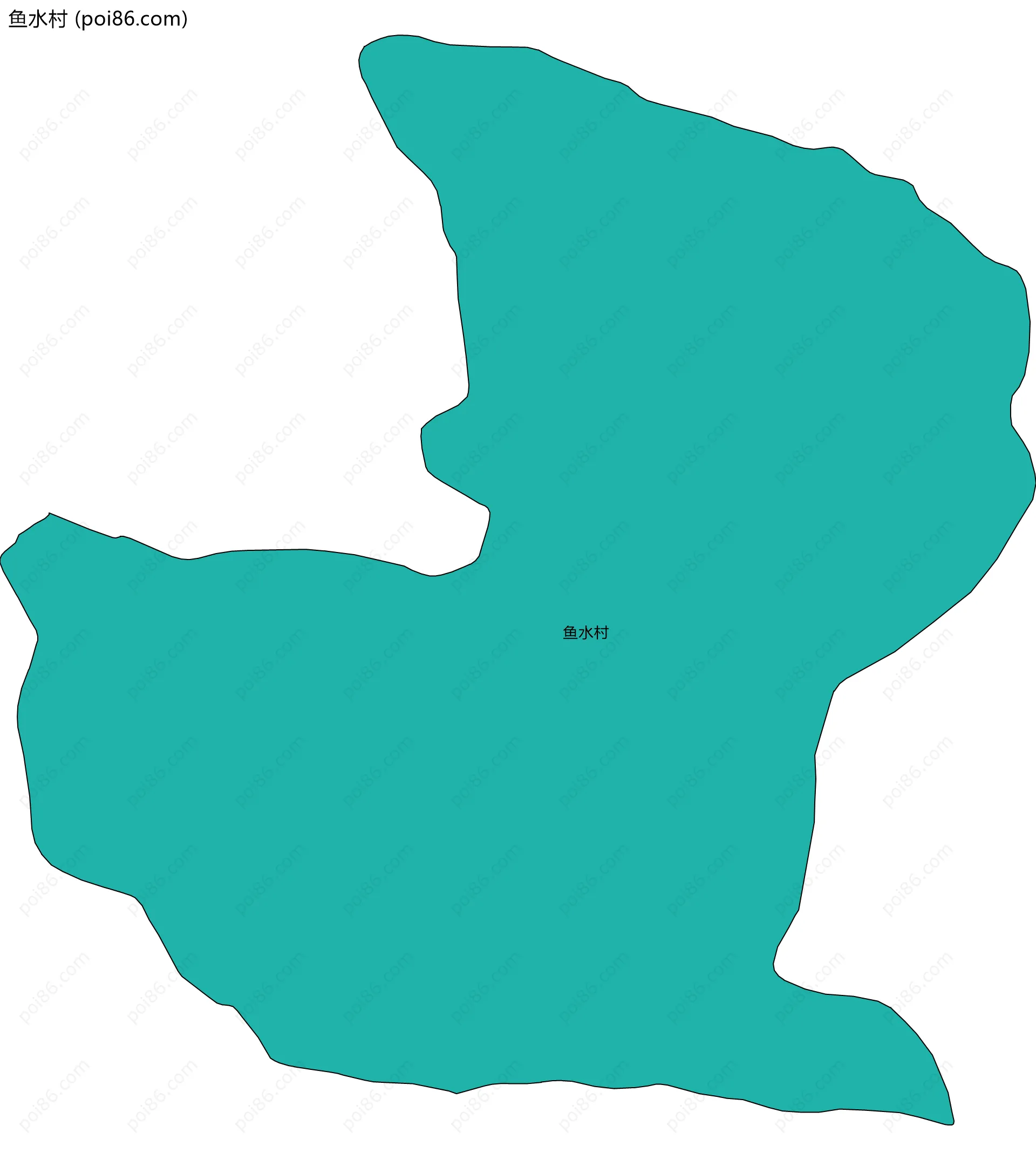 鱼水村边界地图