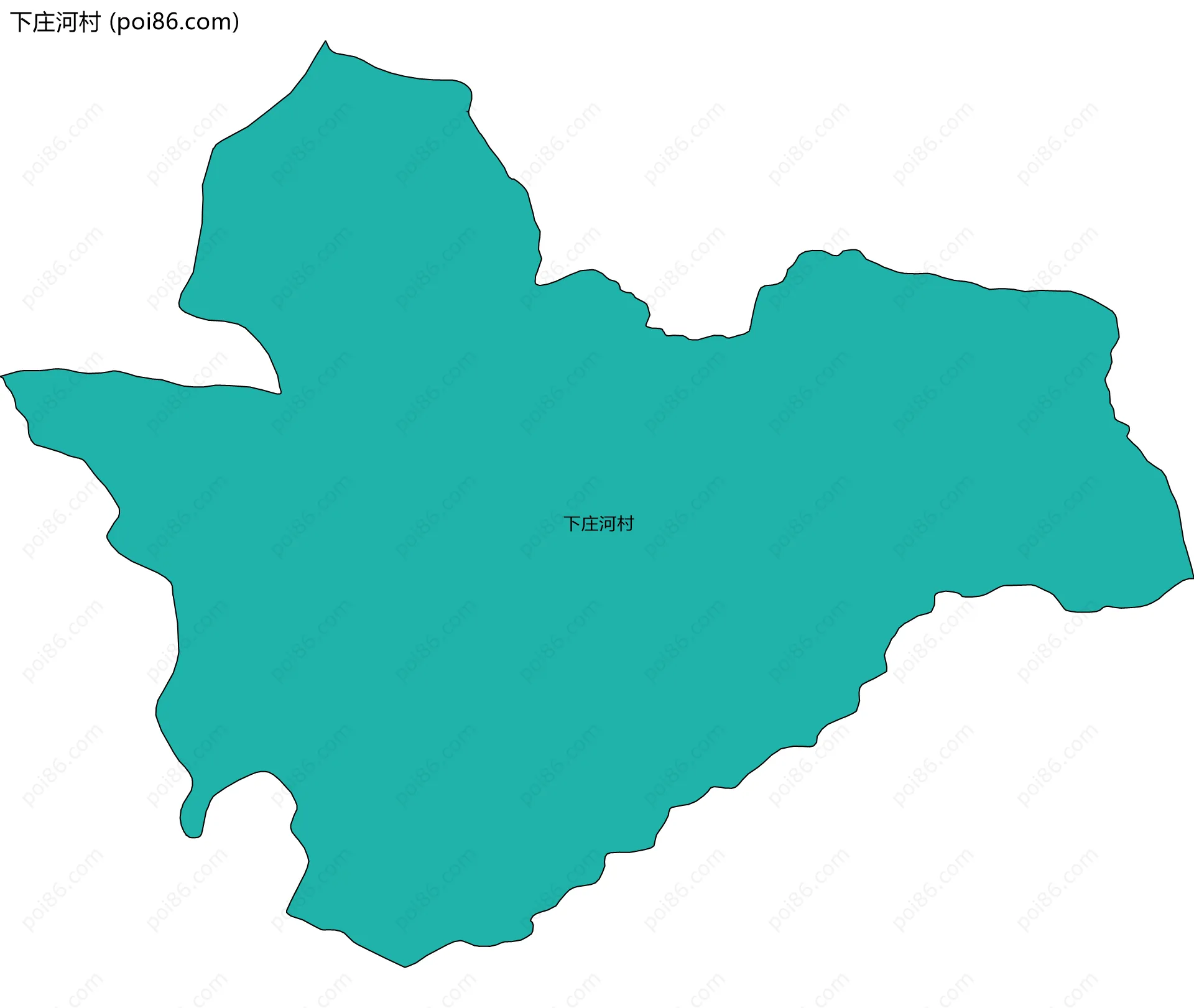 下庄河村边界地图