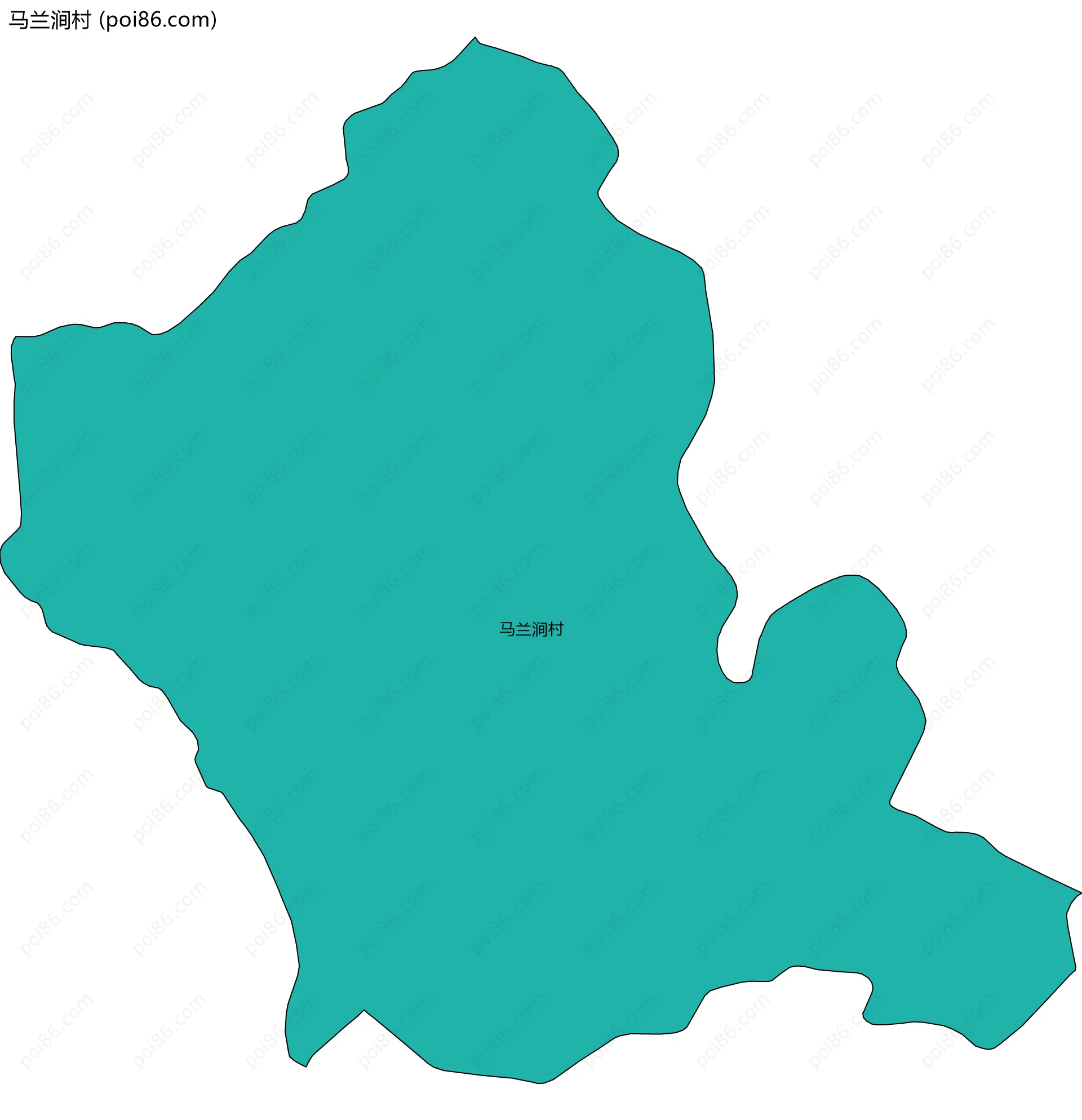马兰涧村边界地图