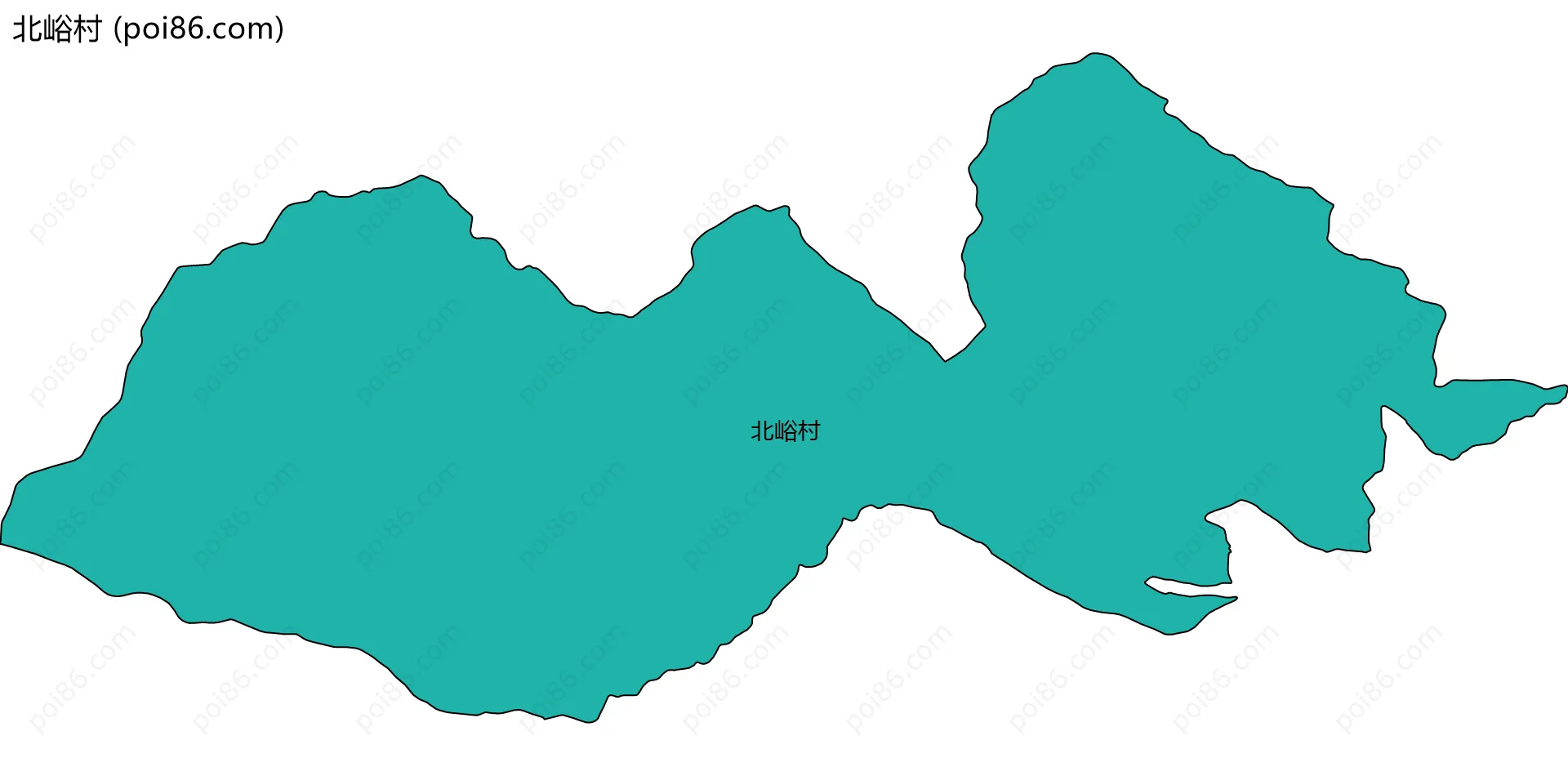 北峪村边界地图