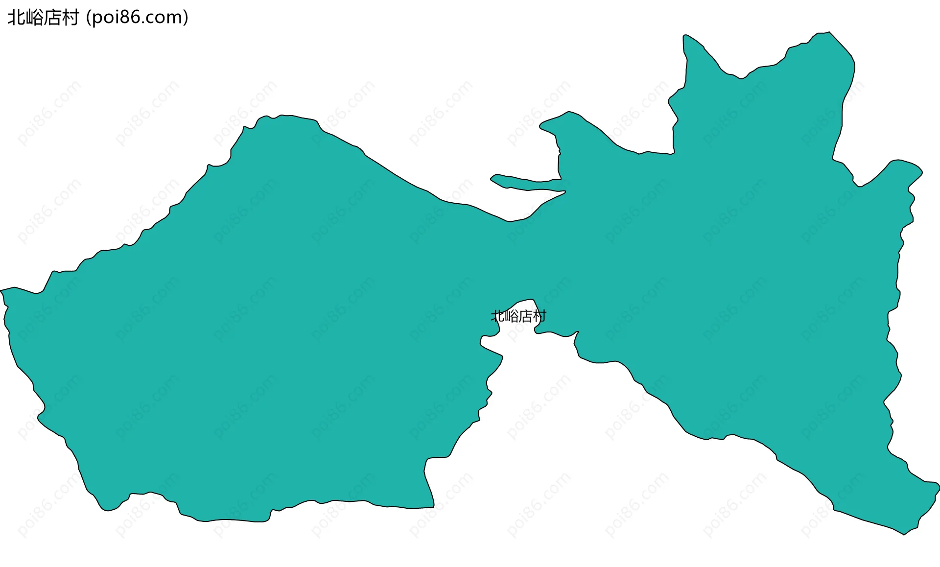 北峪店村边界地图