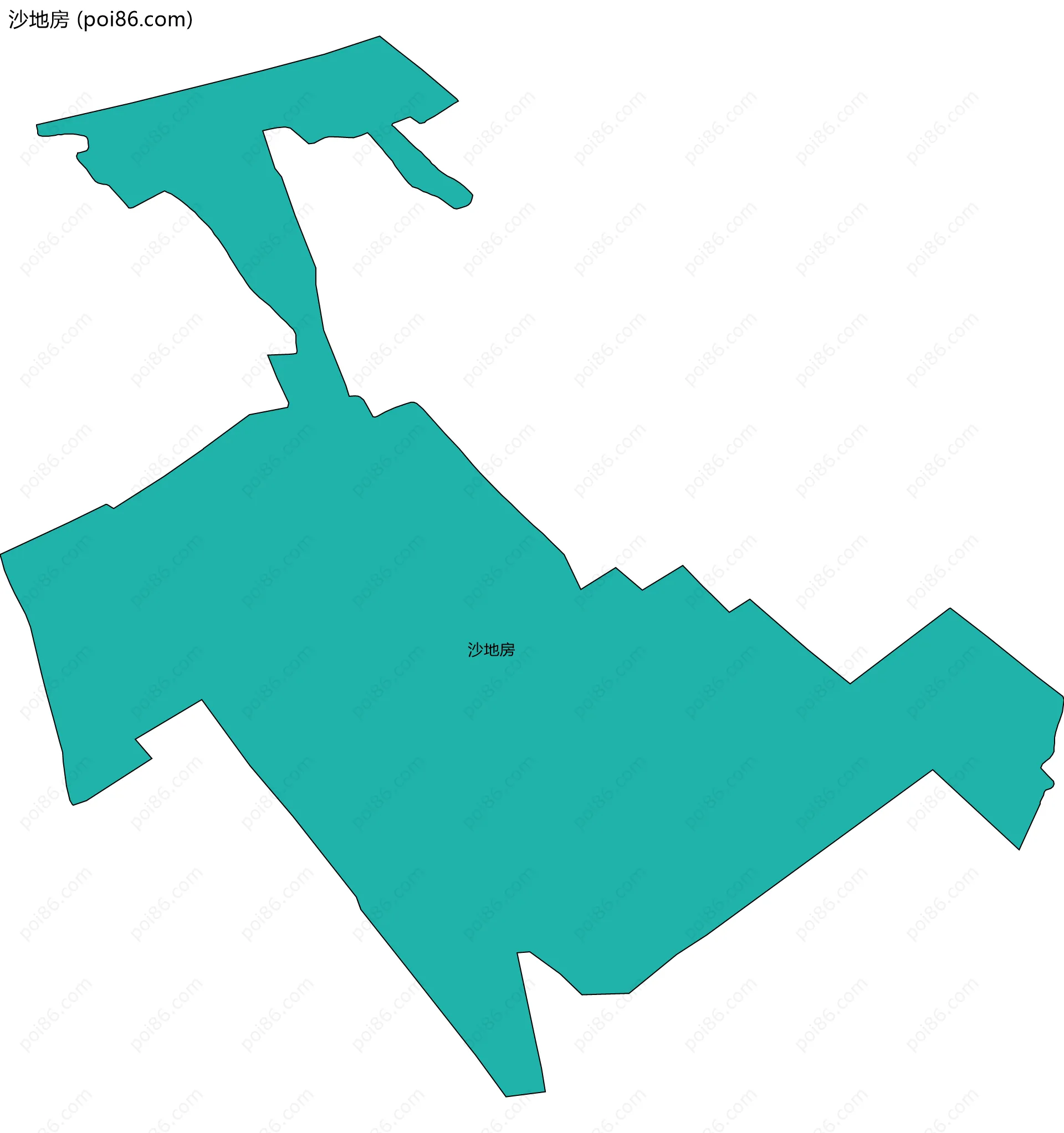 沙地房边界地图