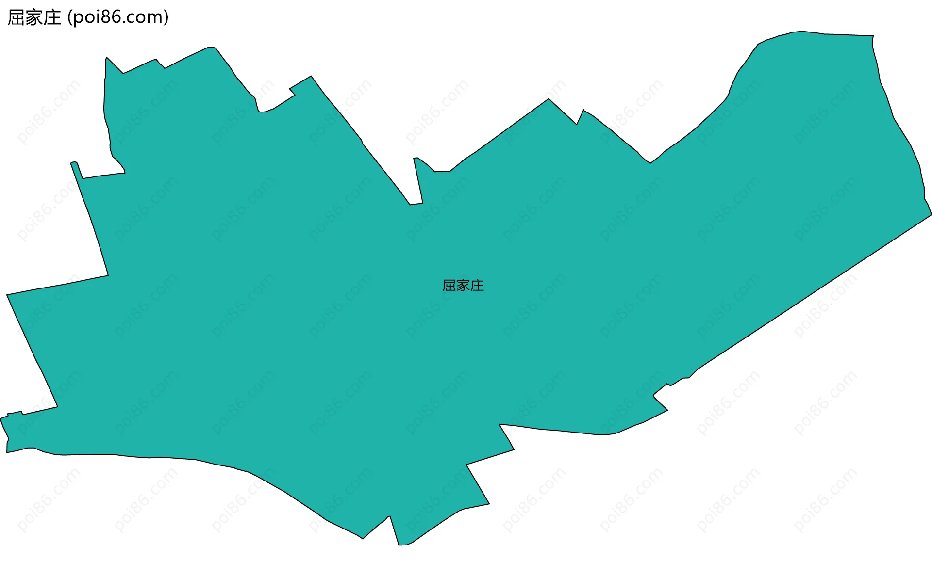 屈家庄边界地图