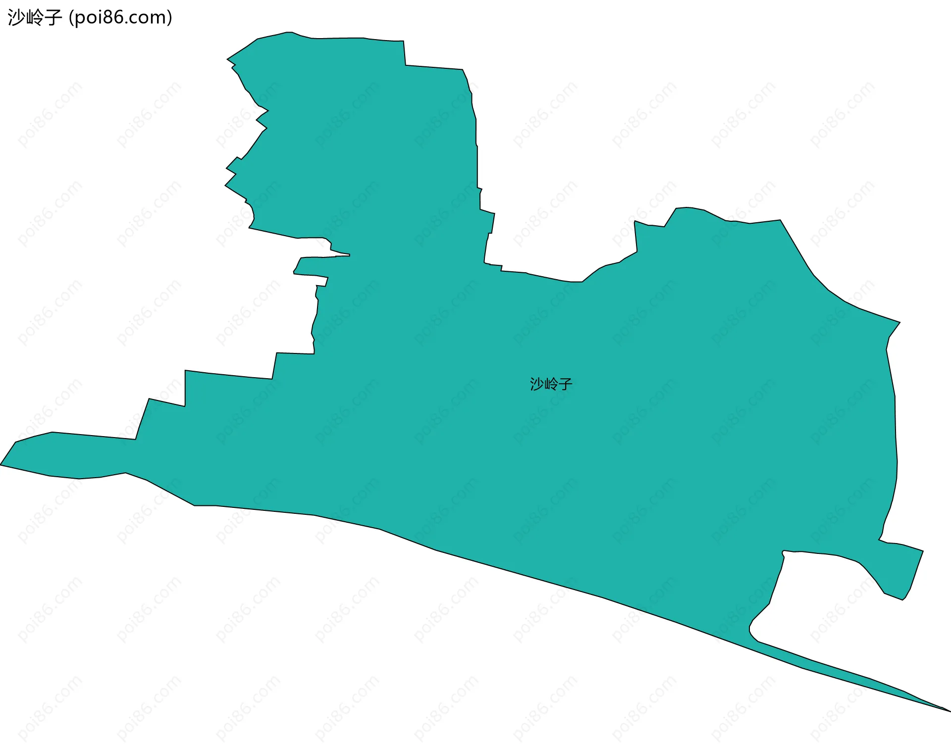 沙岭子边界地图