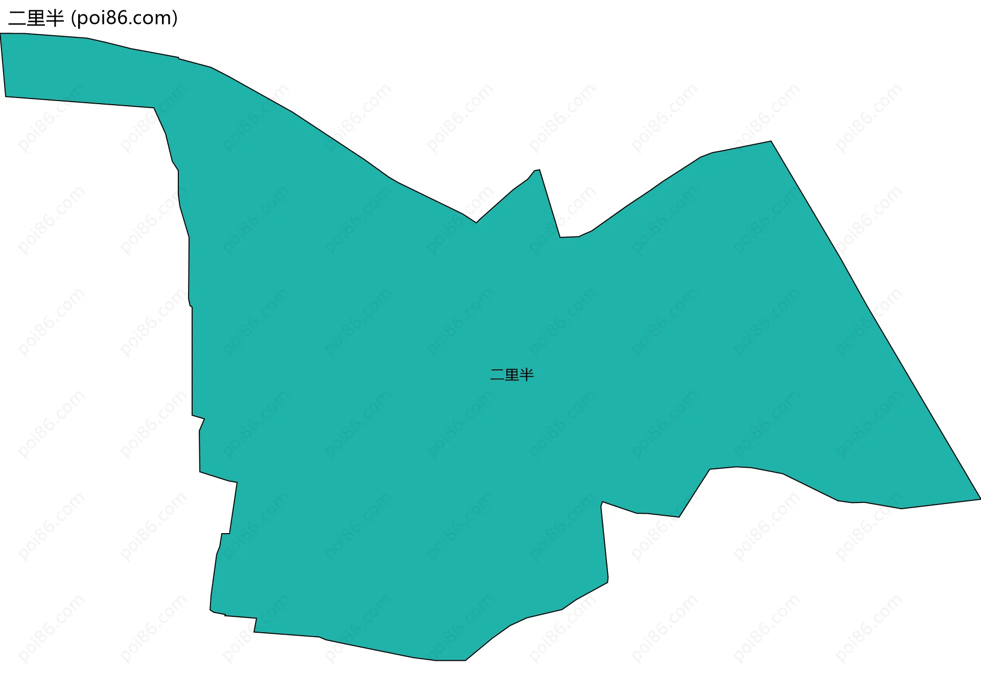 二里半边界地图