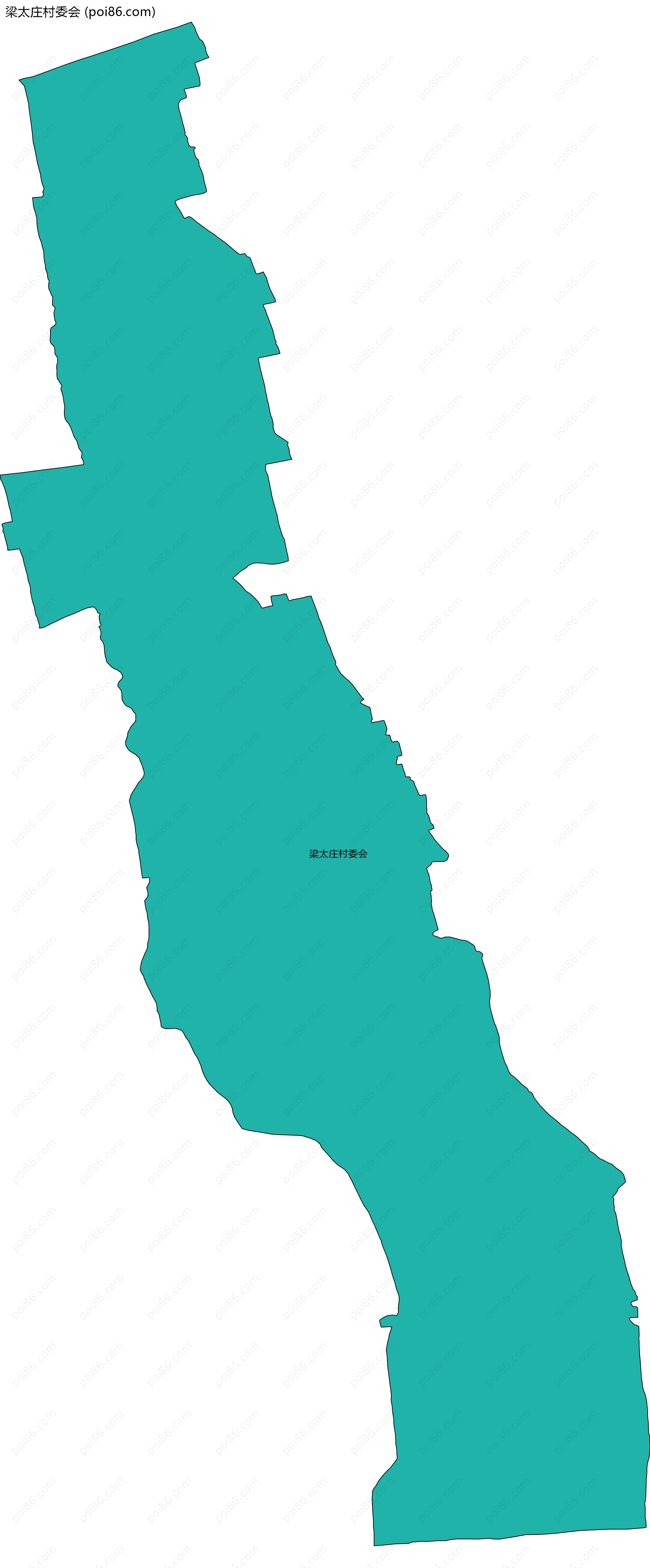 梁太庄村委会边界地图