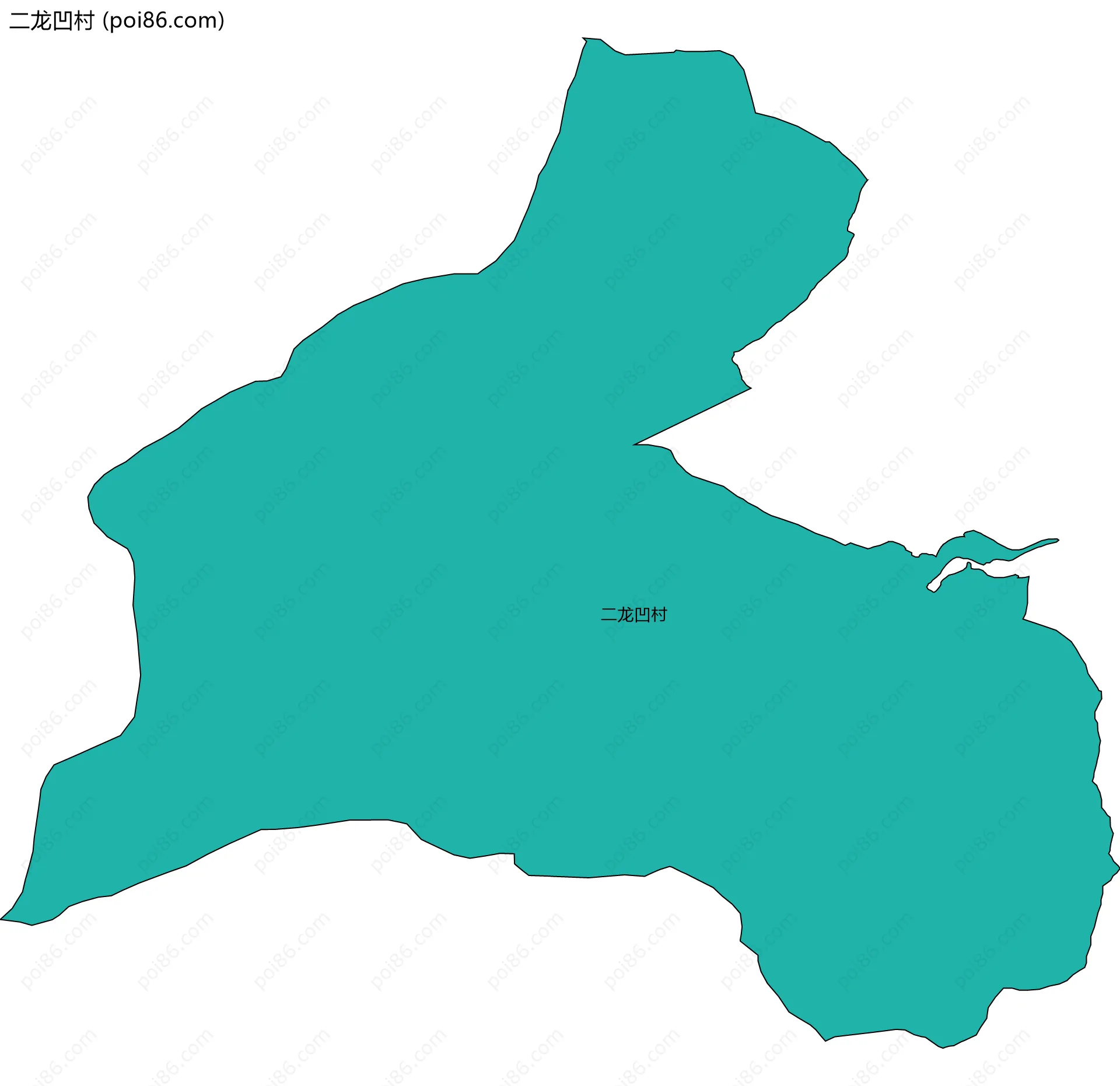 二龙凹村边界地图