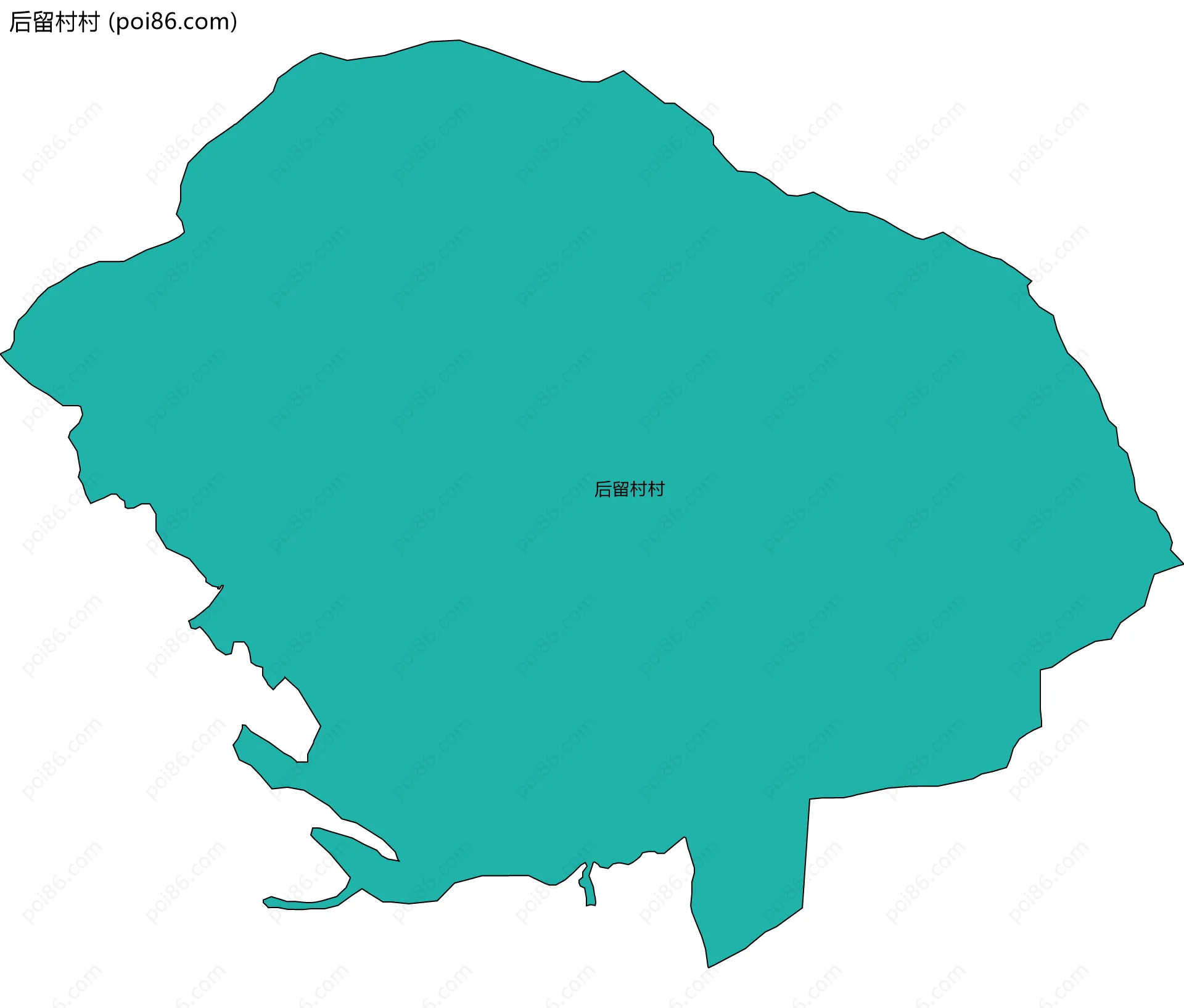 后留村村边界地图