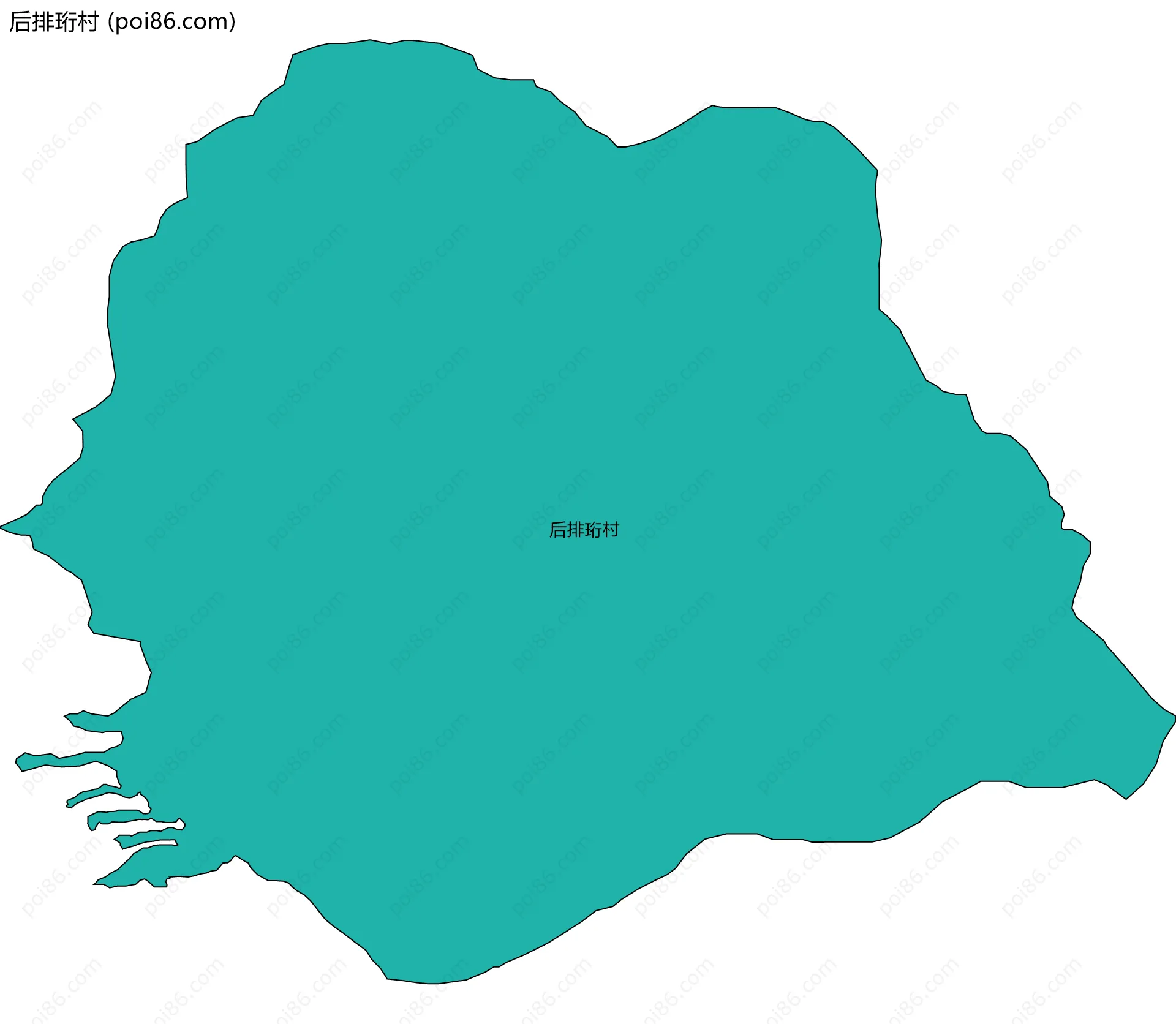 后排珩村边界地图