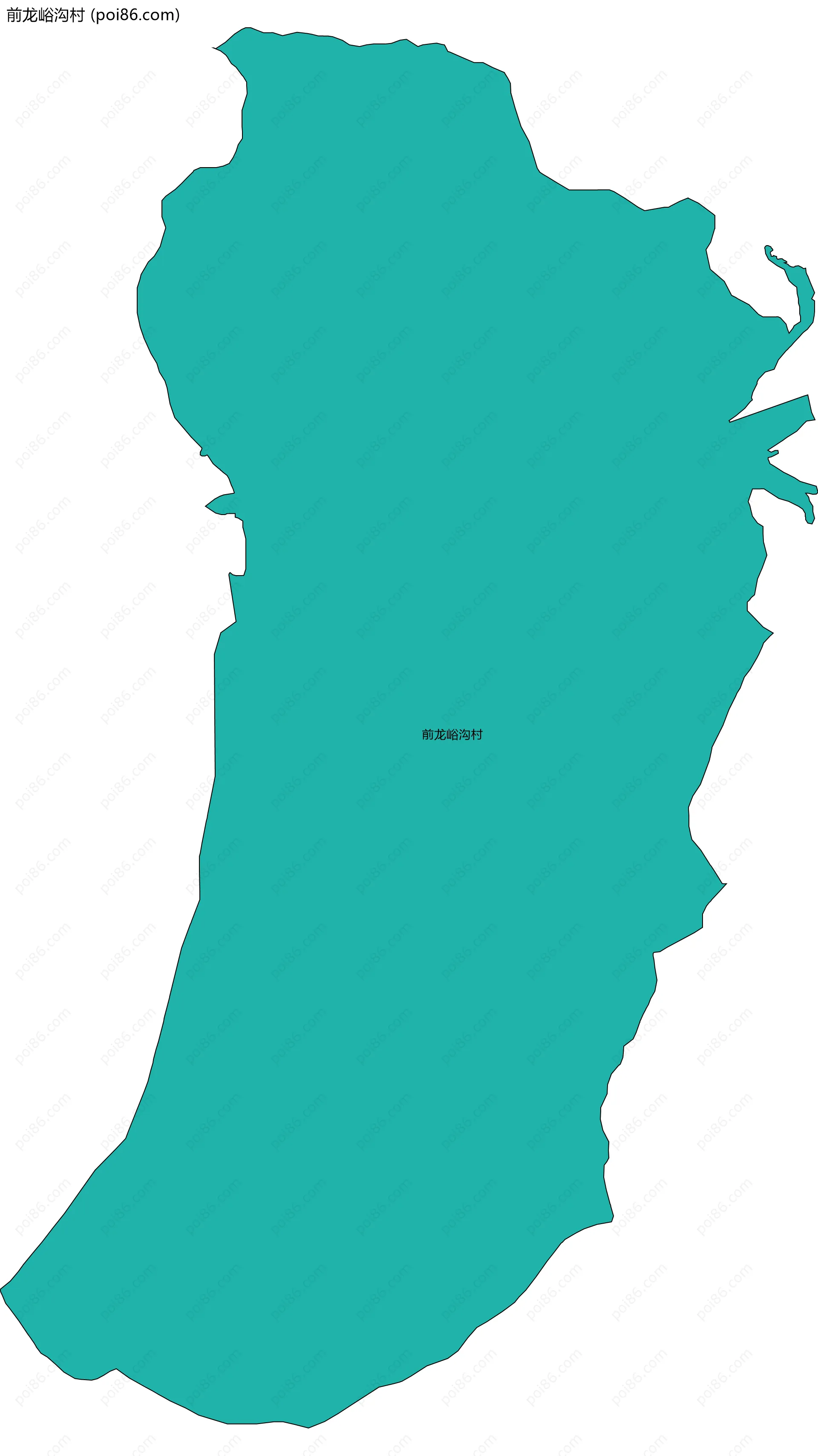 前龙峪沟村边界地图