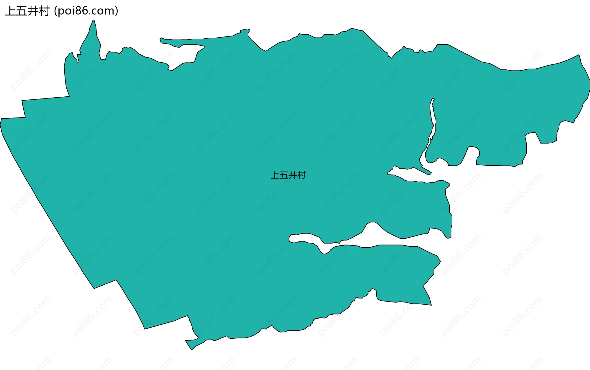 上五井村边界地图