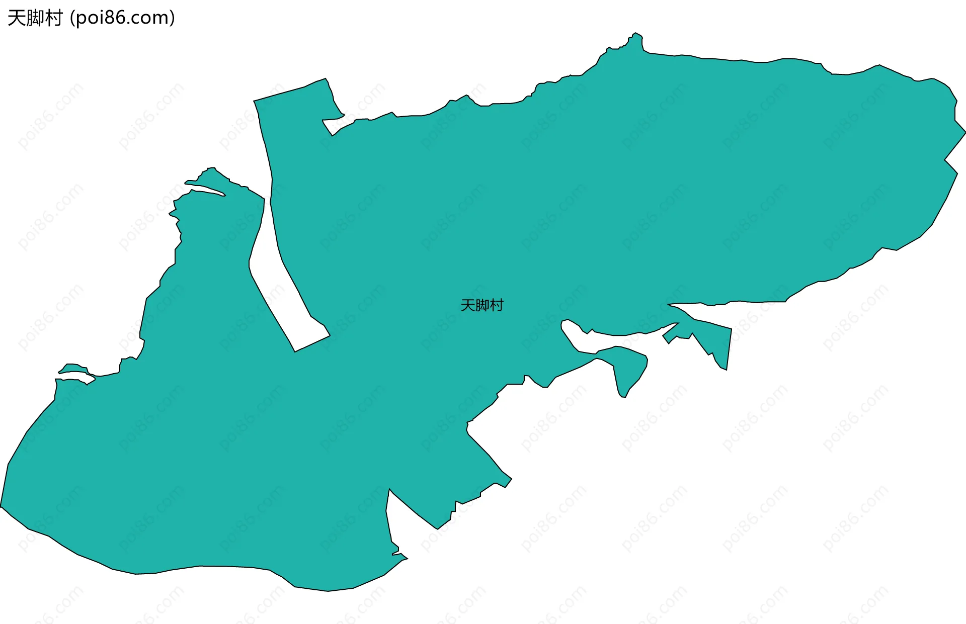 天脚村边界地图