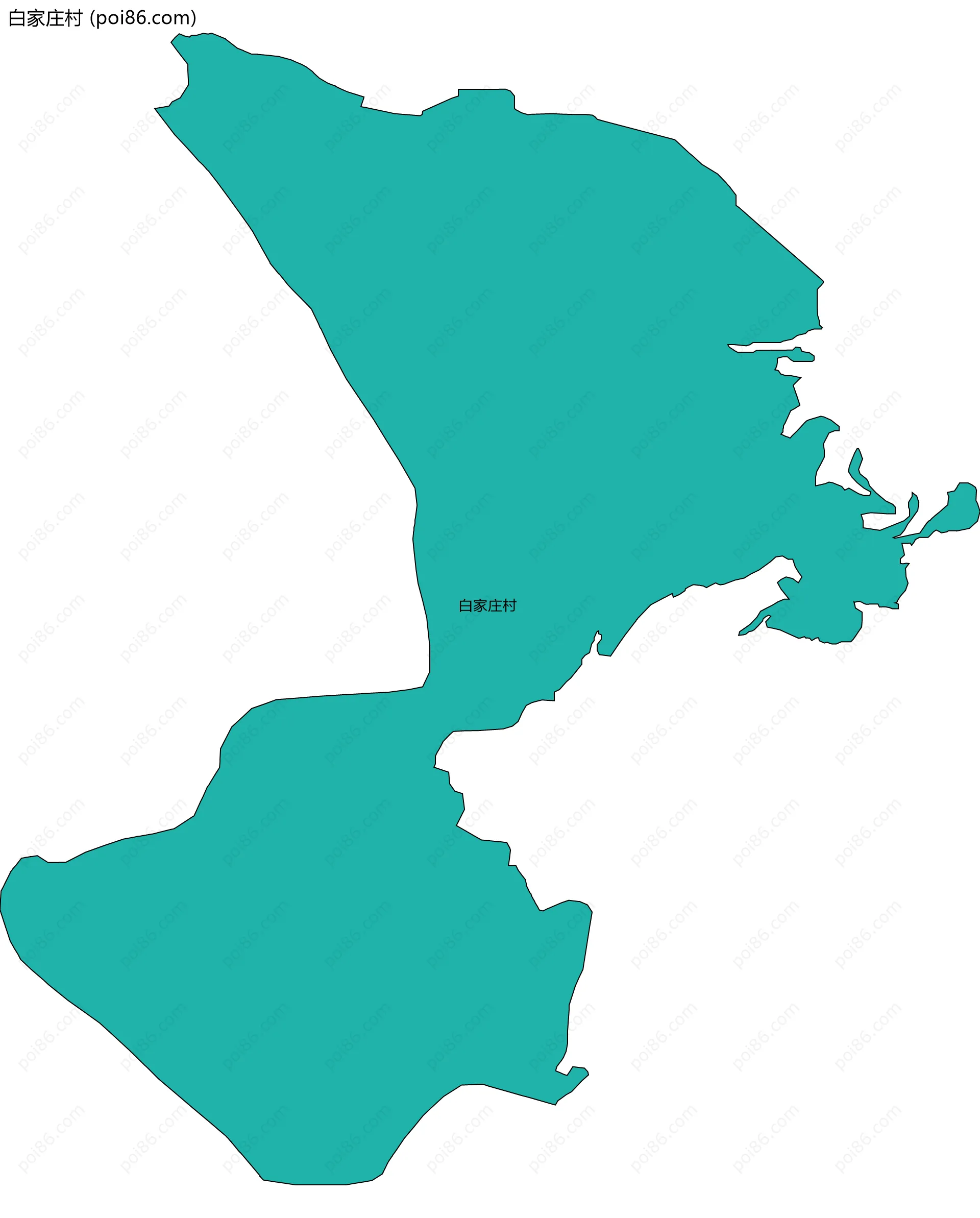 白家庄村边界地图