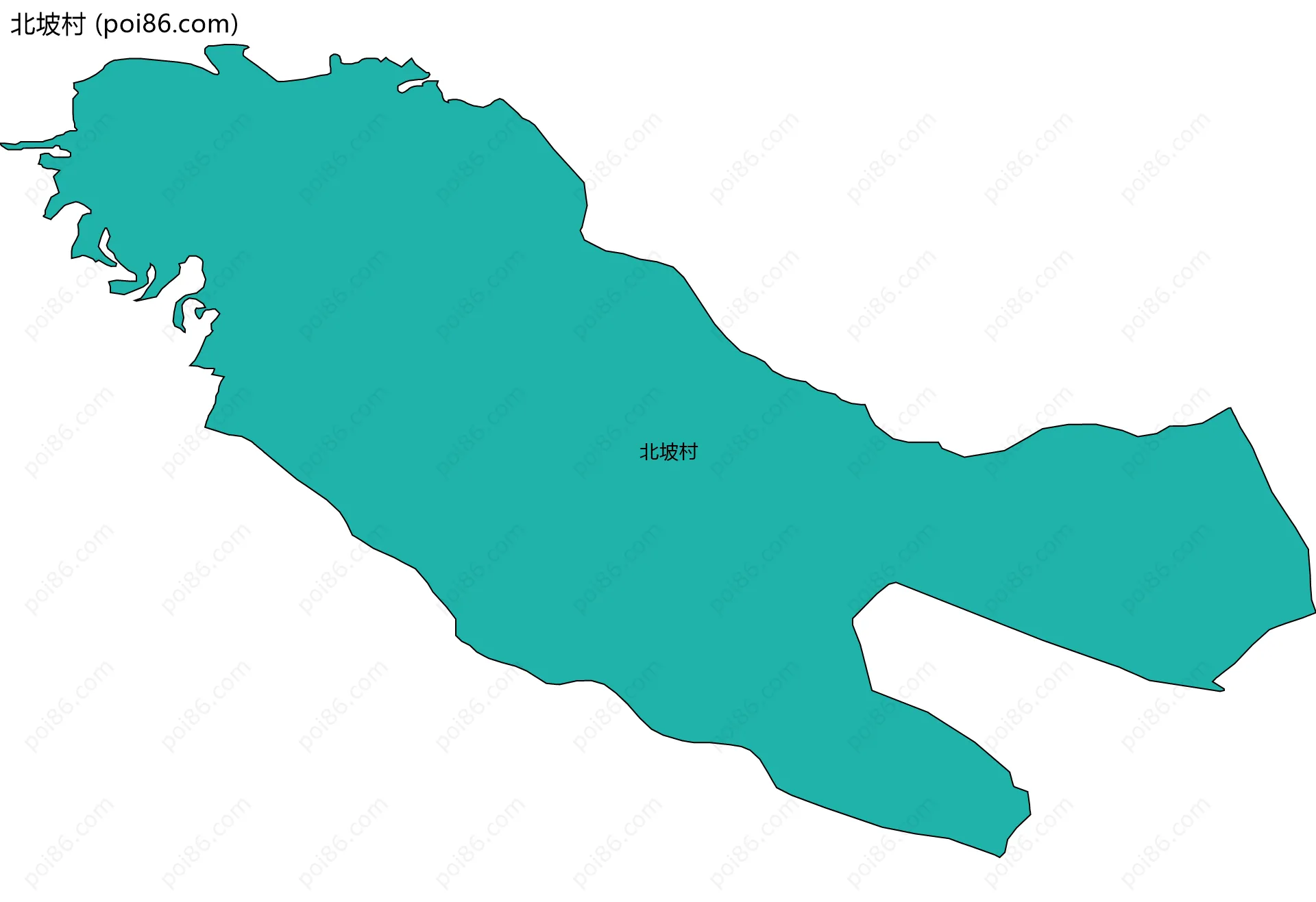 北坡村边界地图