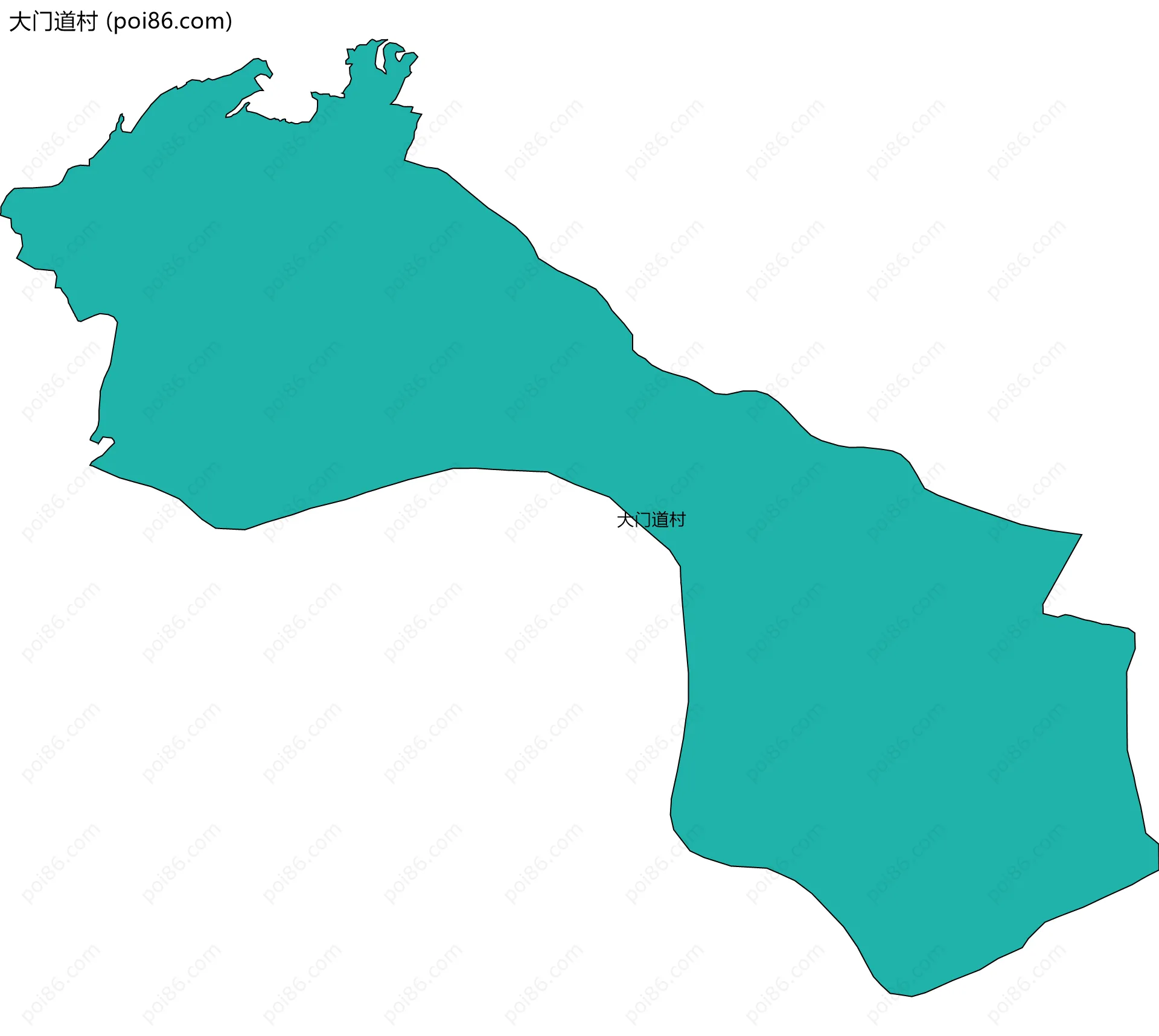 大门道村边界地图