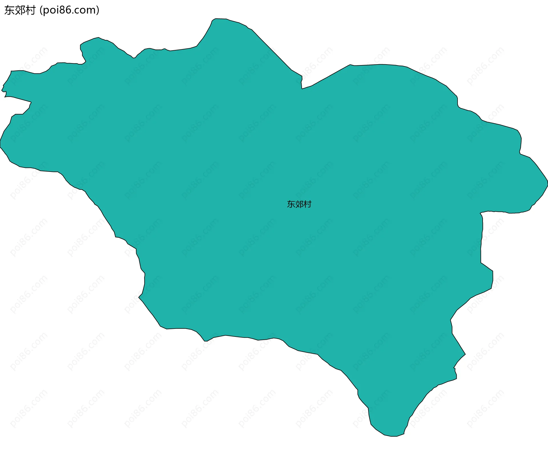 东郊村边界地图