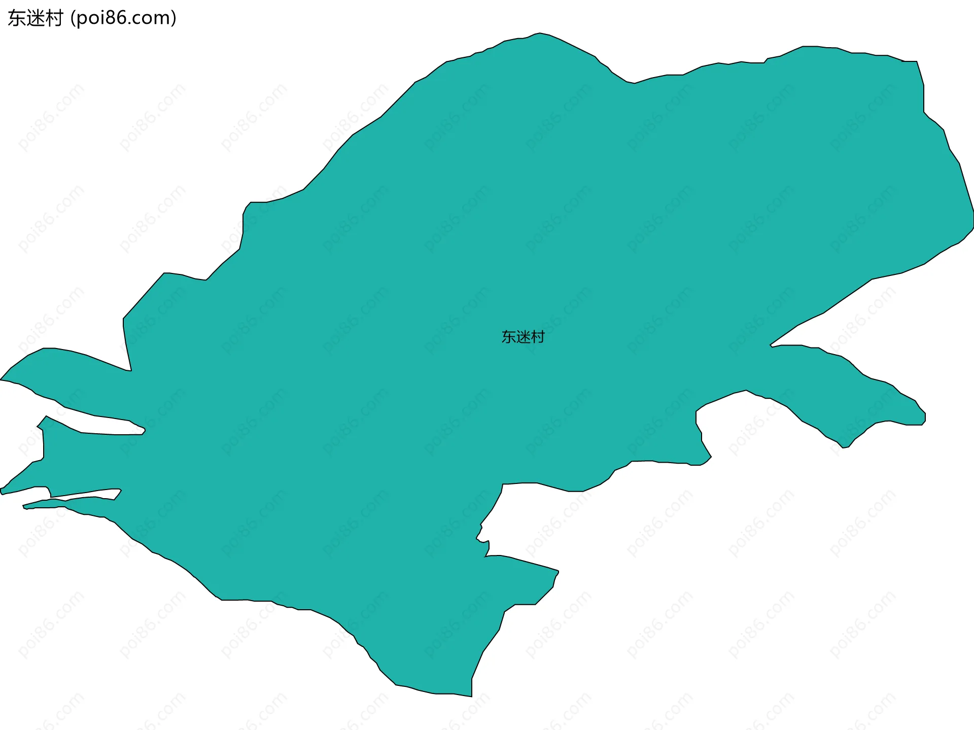 东迷村边界地图