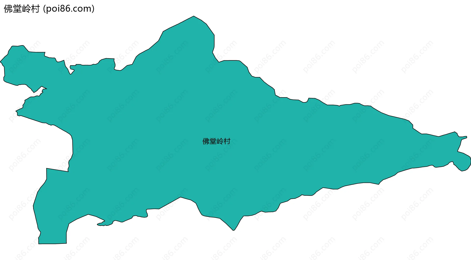 佛堂岭村边界地图