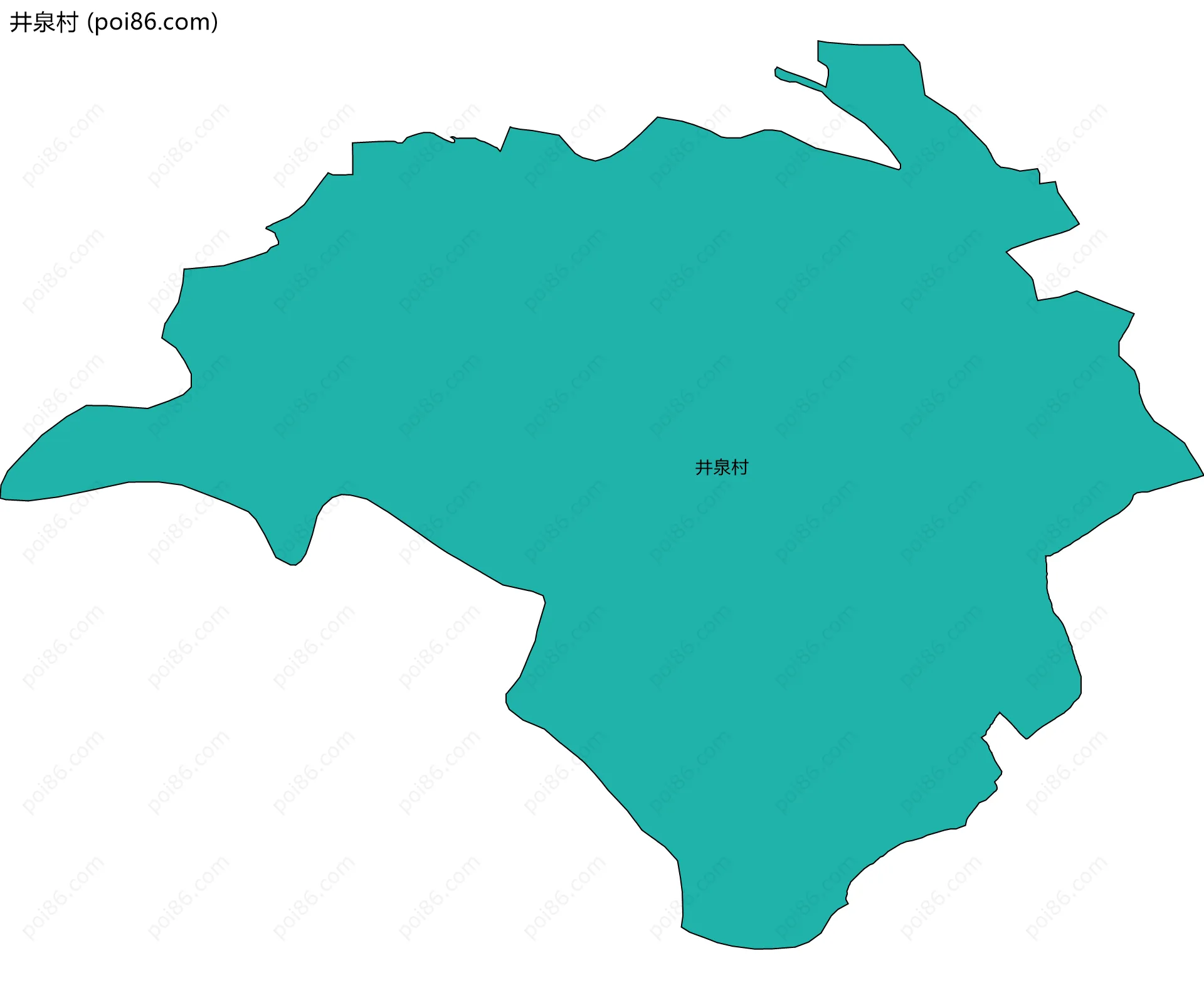 井泉村边界地图