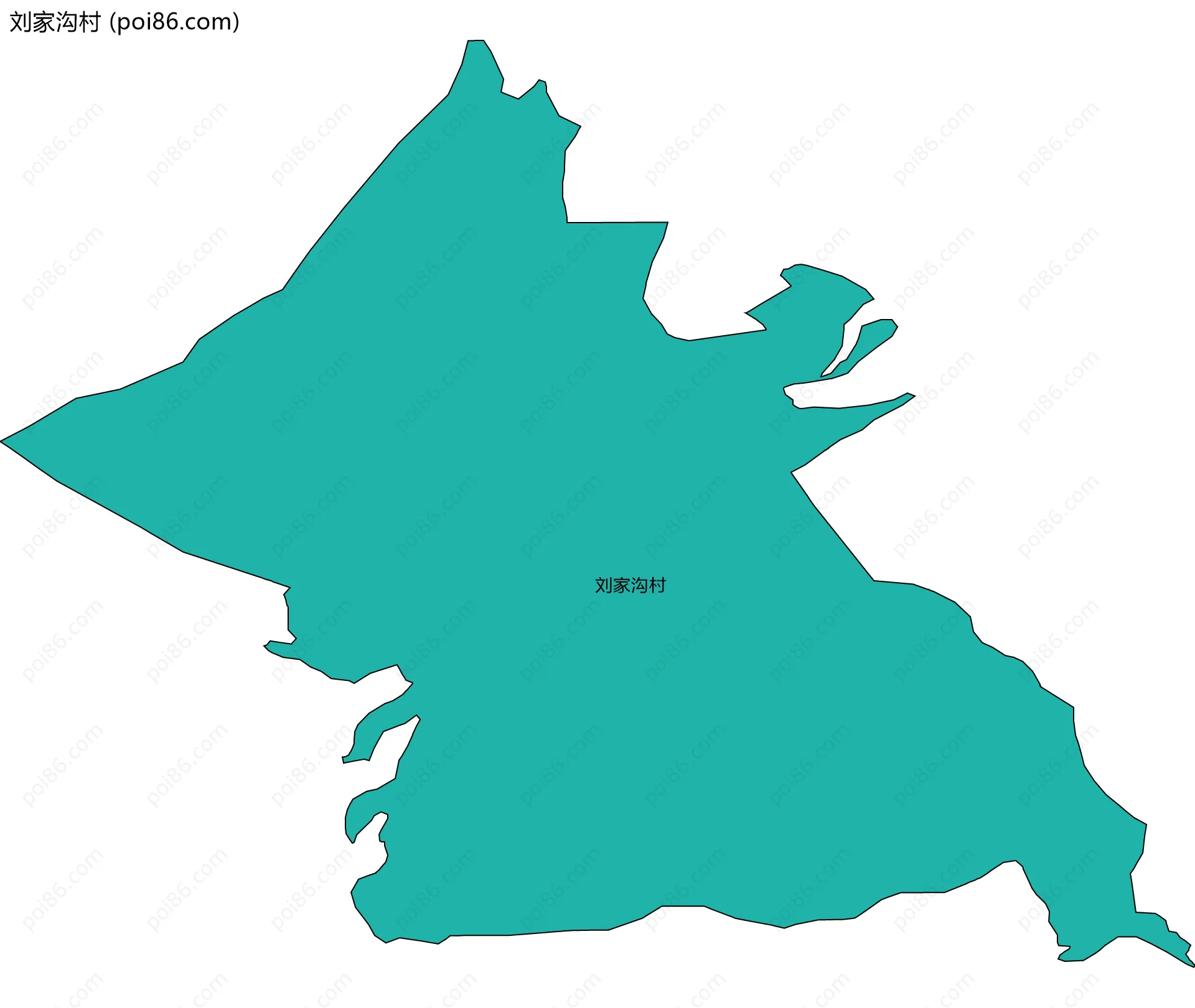 刘家沟村边界地图