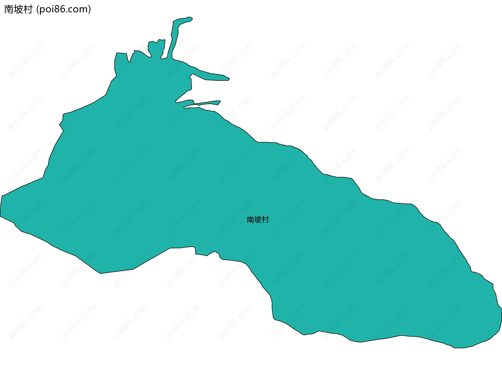 南坡村边界地图