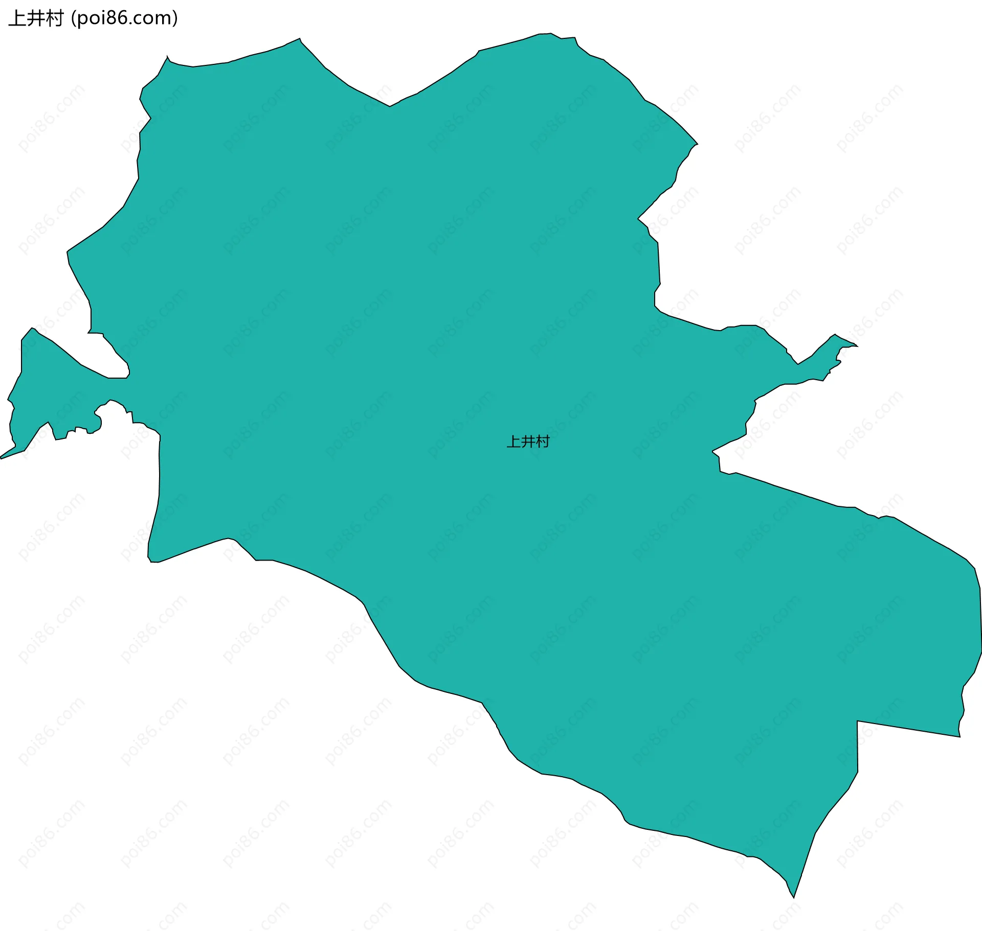 上井村边界地图