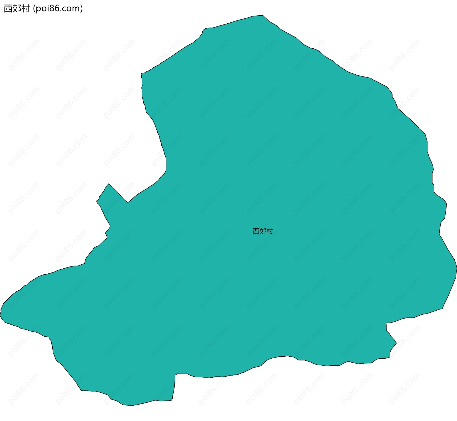 西郊村边界地图