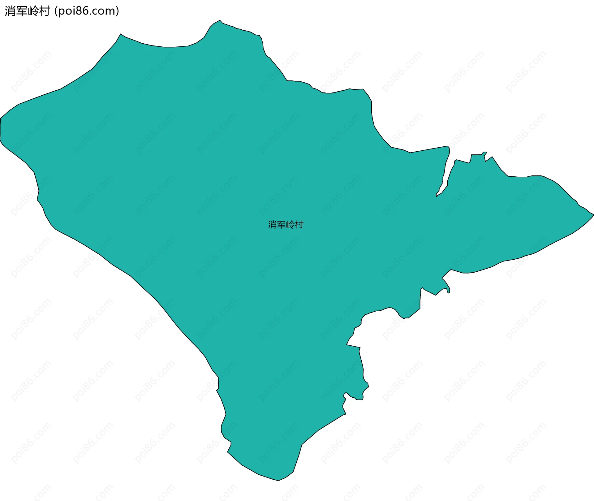 消军岭村边界地图