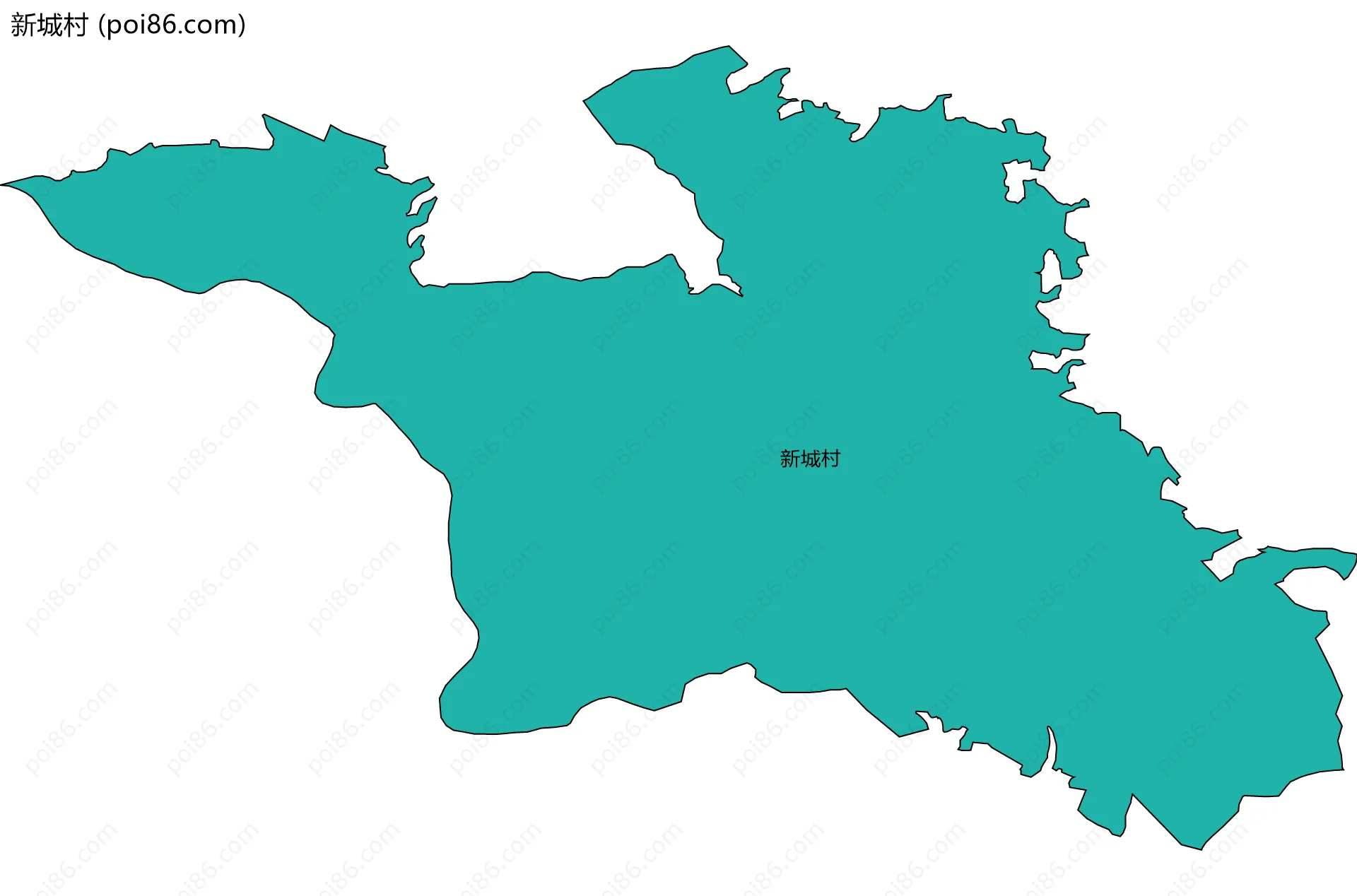 新城村边界地图