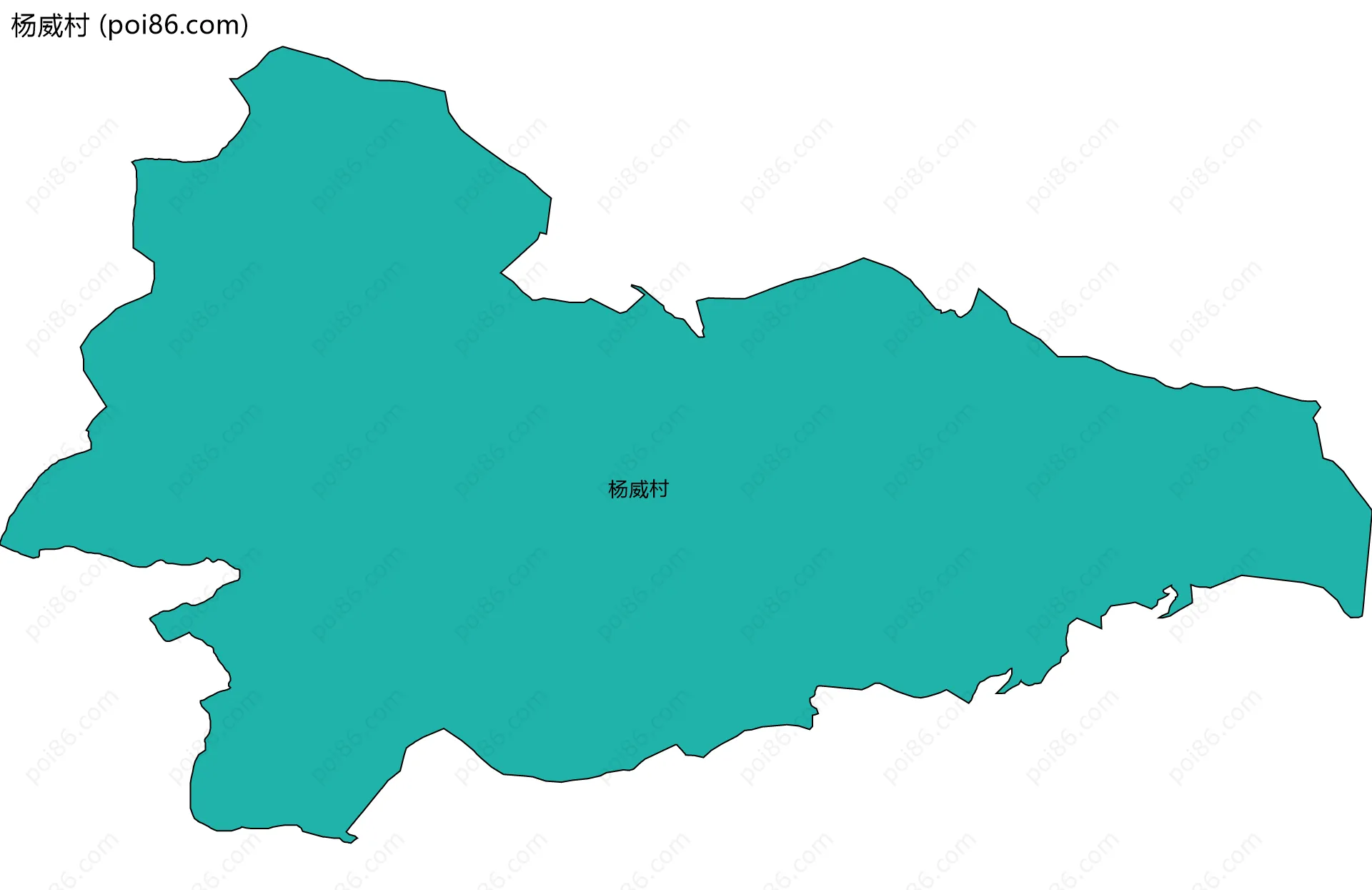杨威村边界地图
