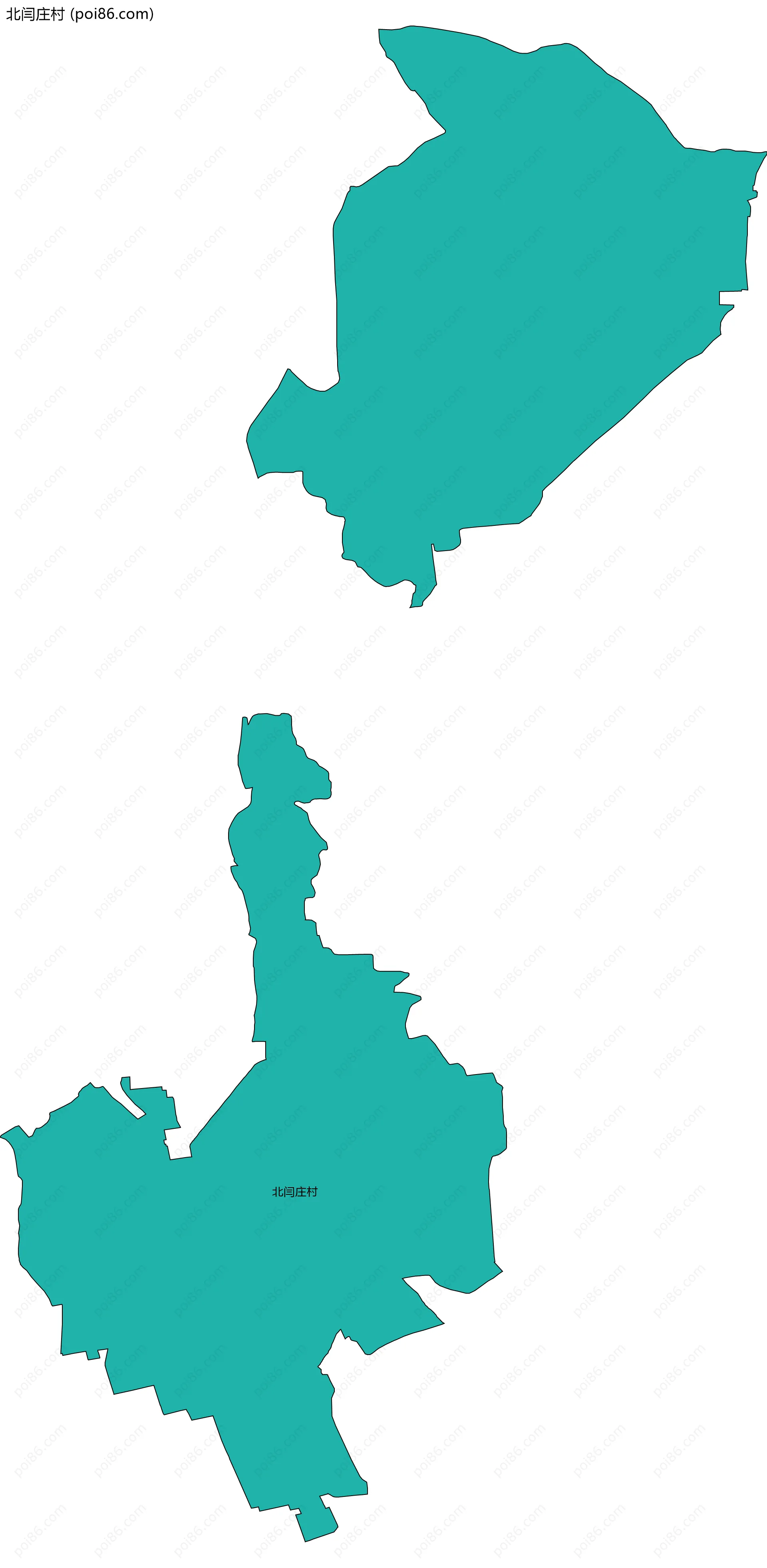 北闫庄村边界地图