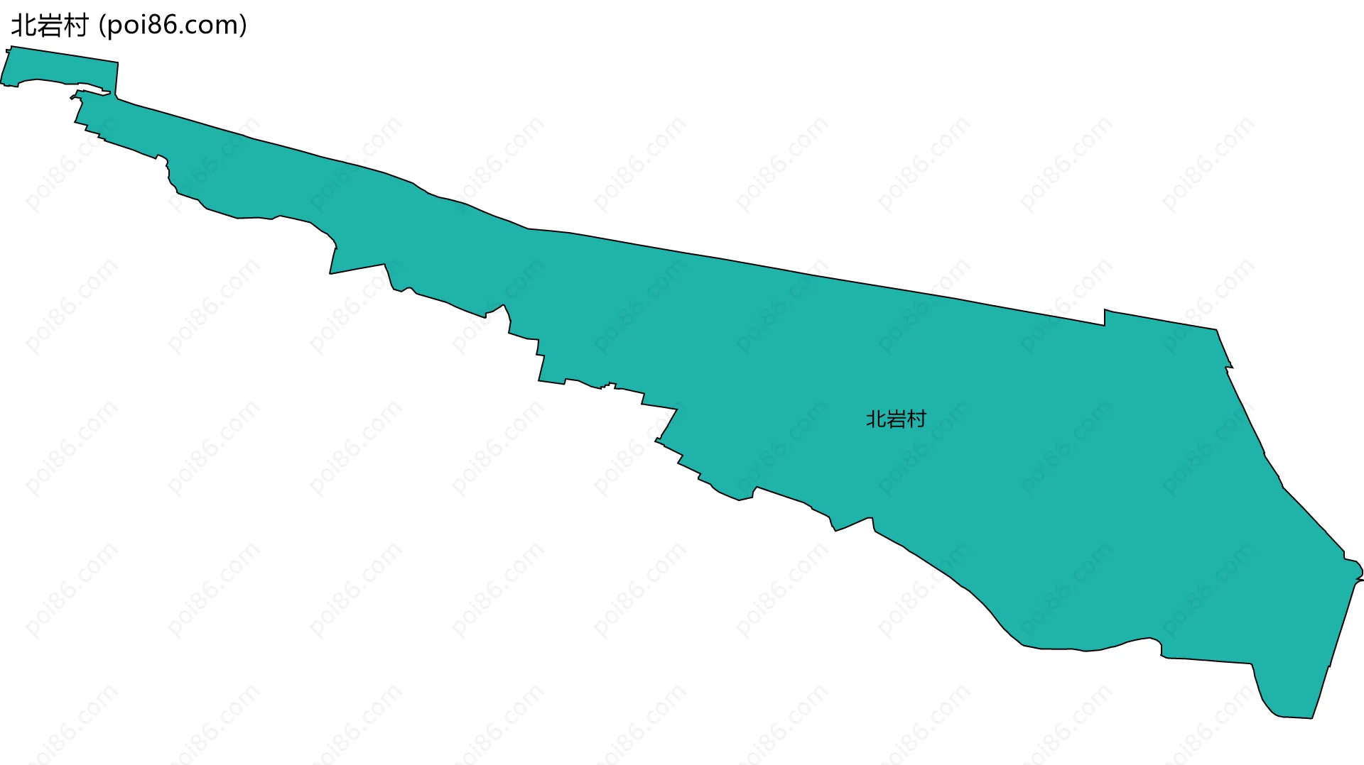 北岩村边界地图