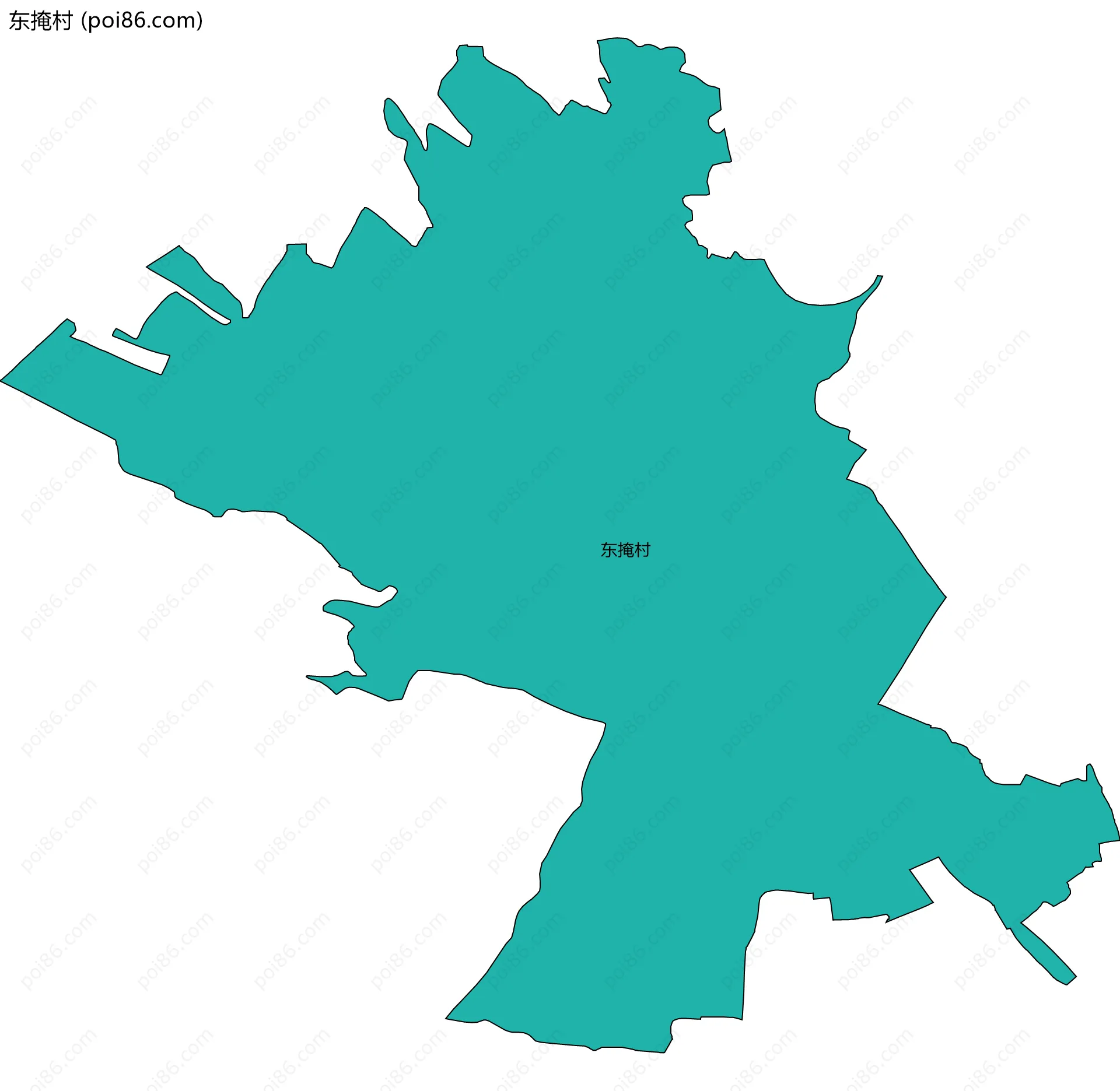 东掩村边界地图