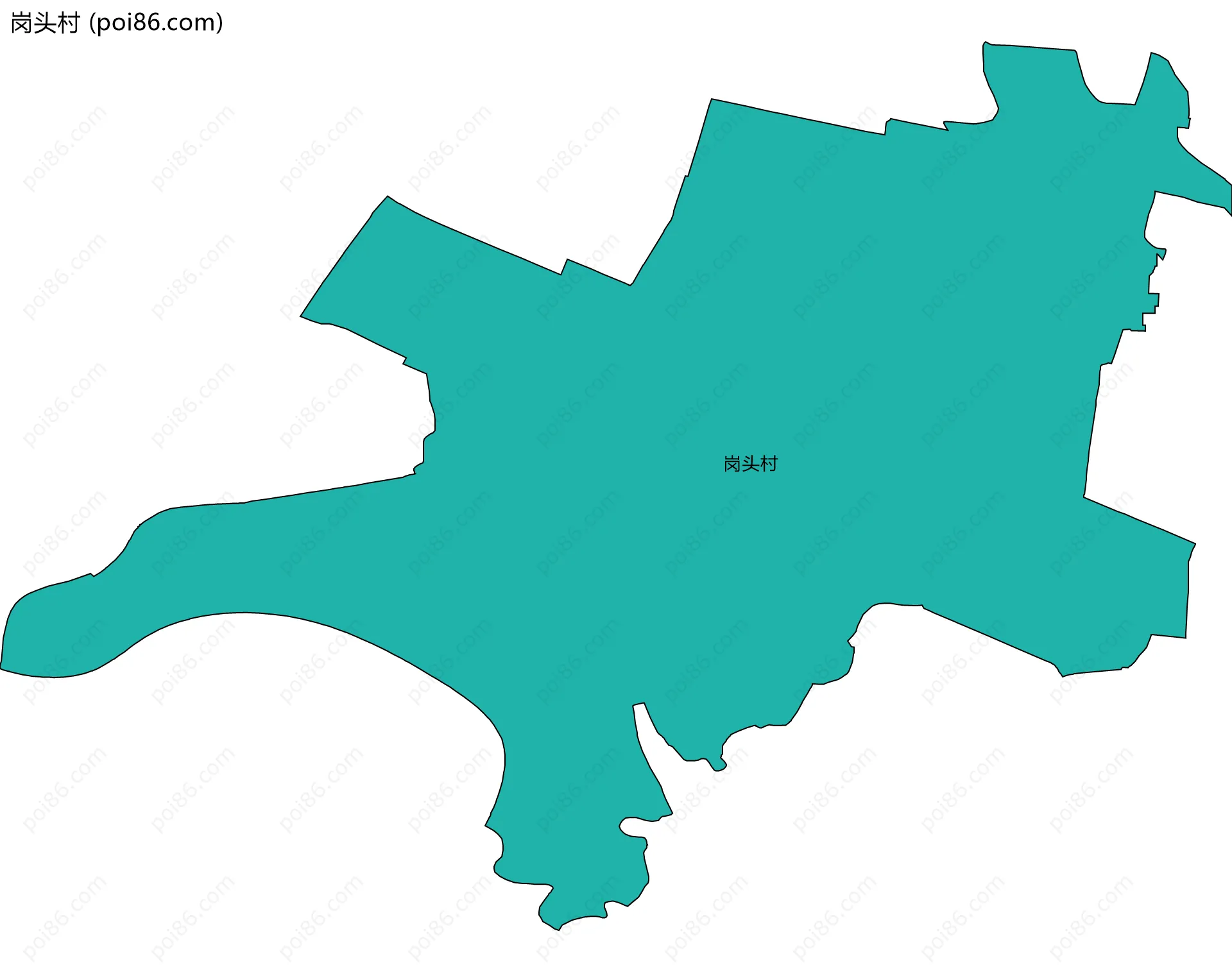 岗头村边界地图