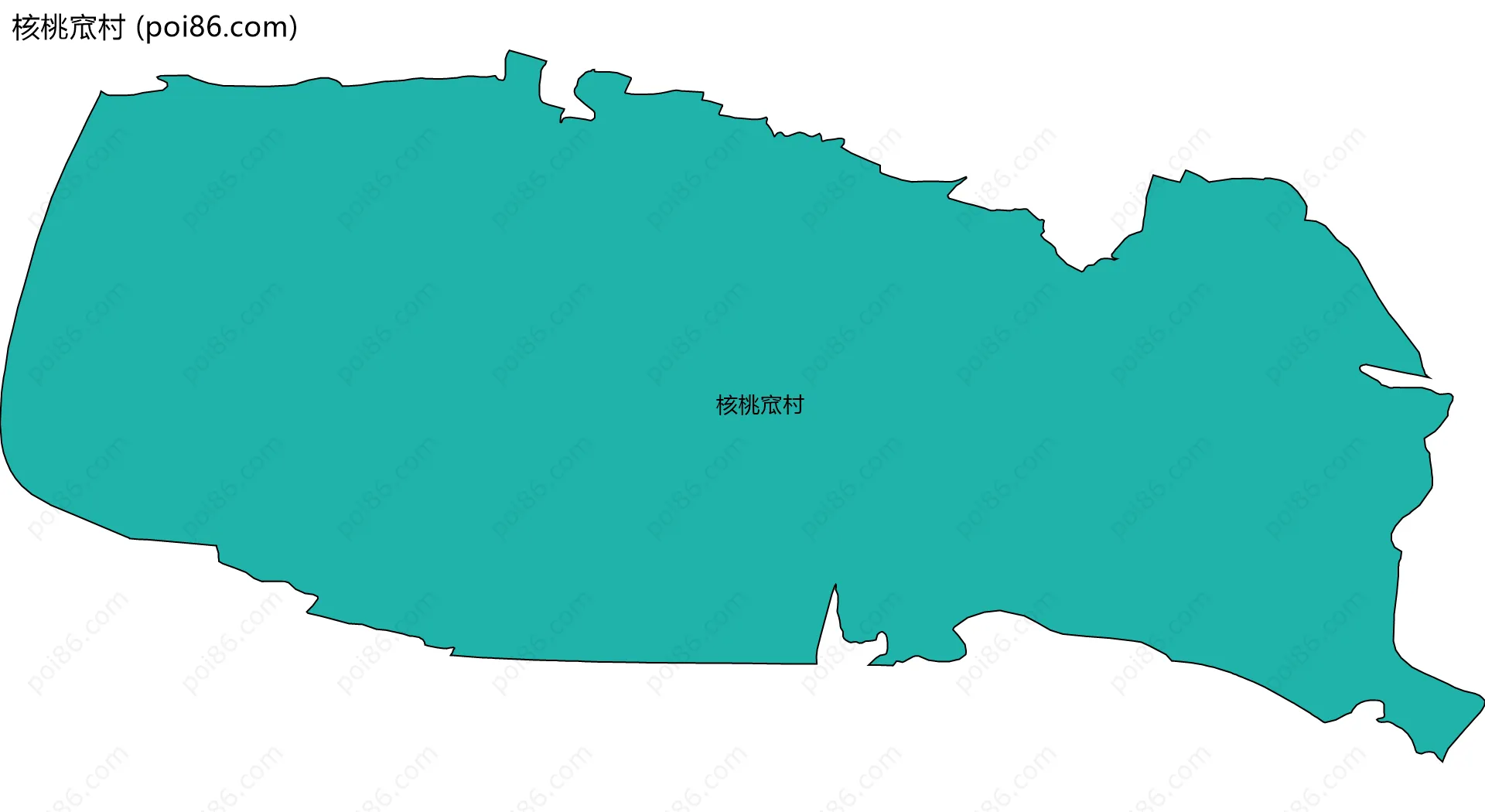 核桃窊村边界地图