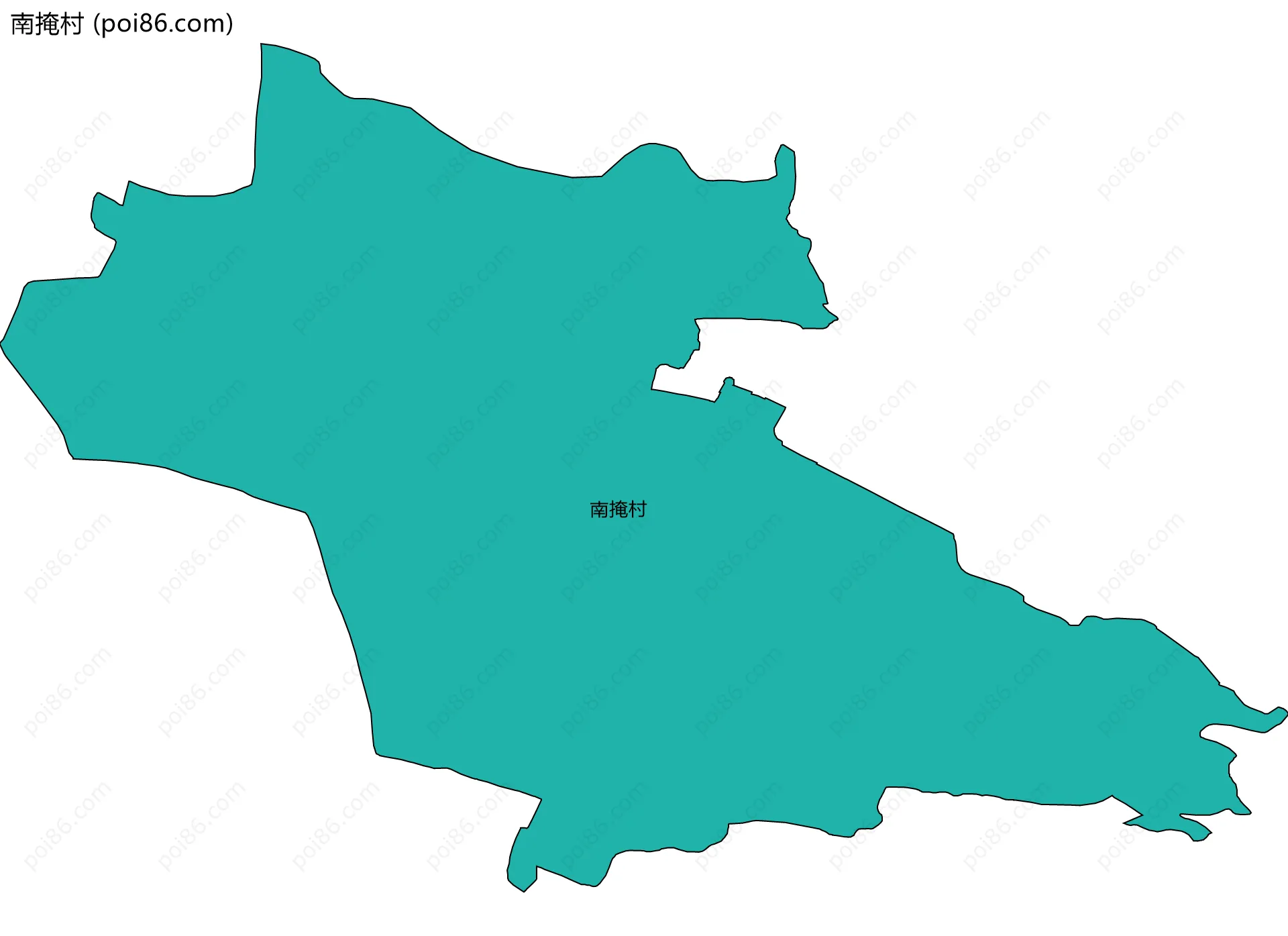 南掩村边界地图