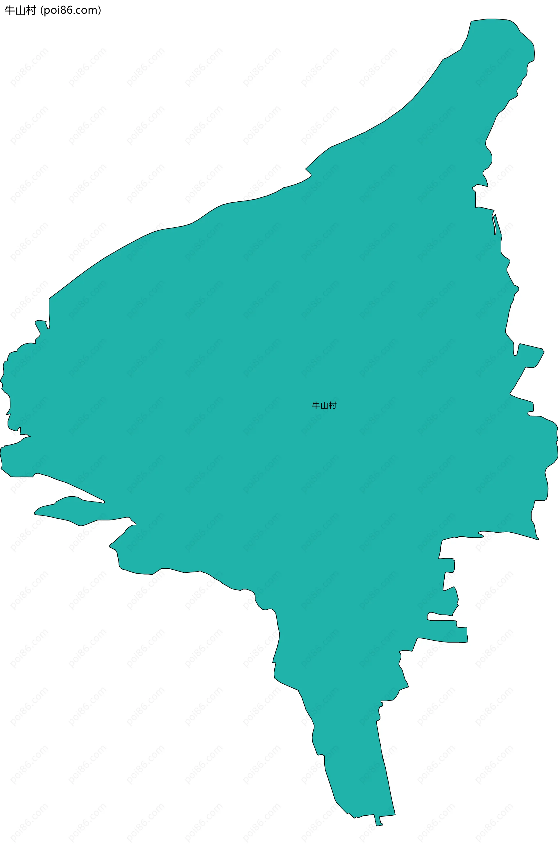 牛山村边界地图