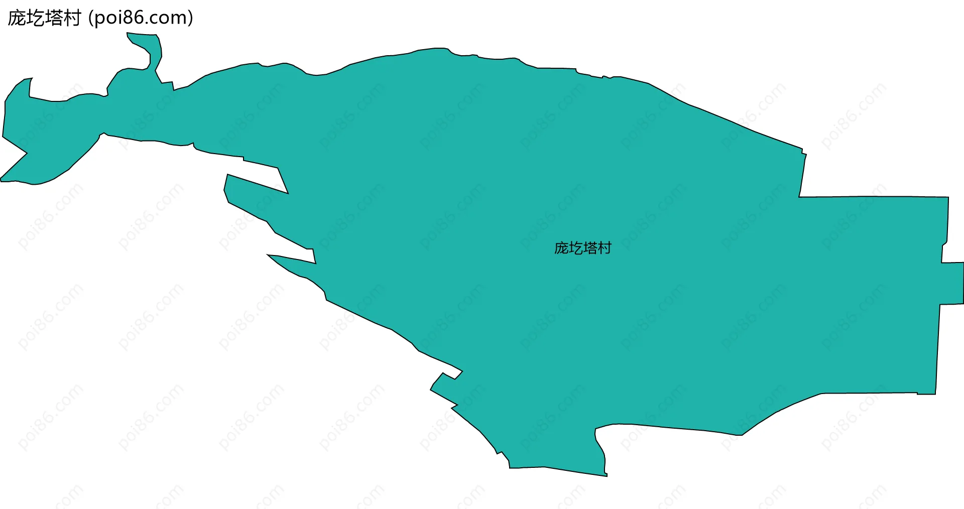 庞圪塔村边界地图