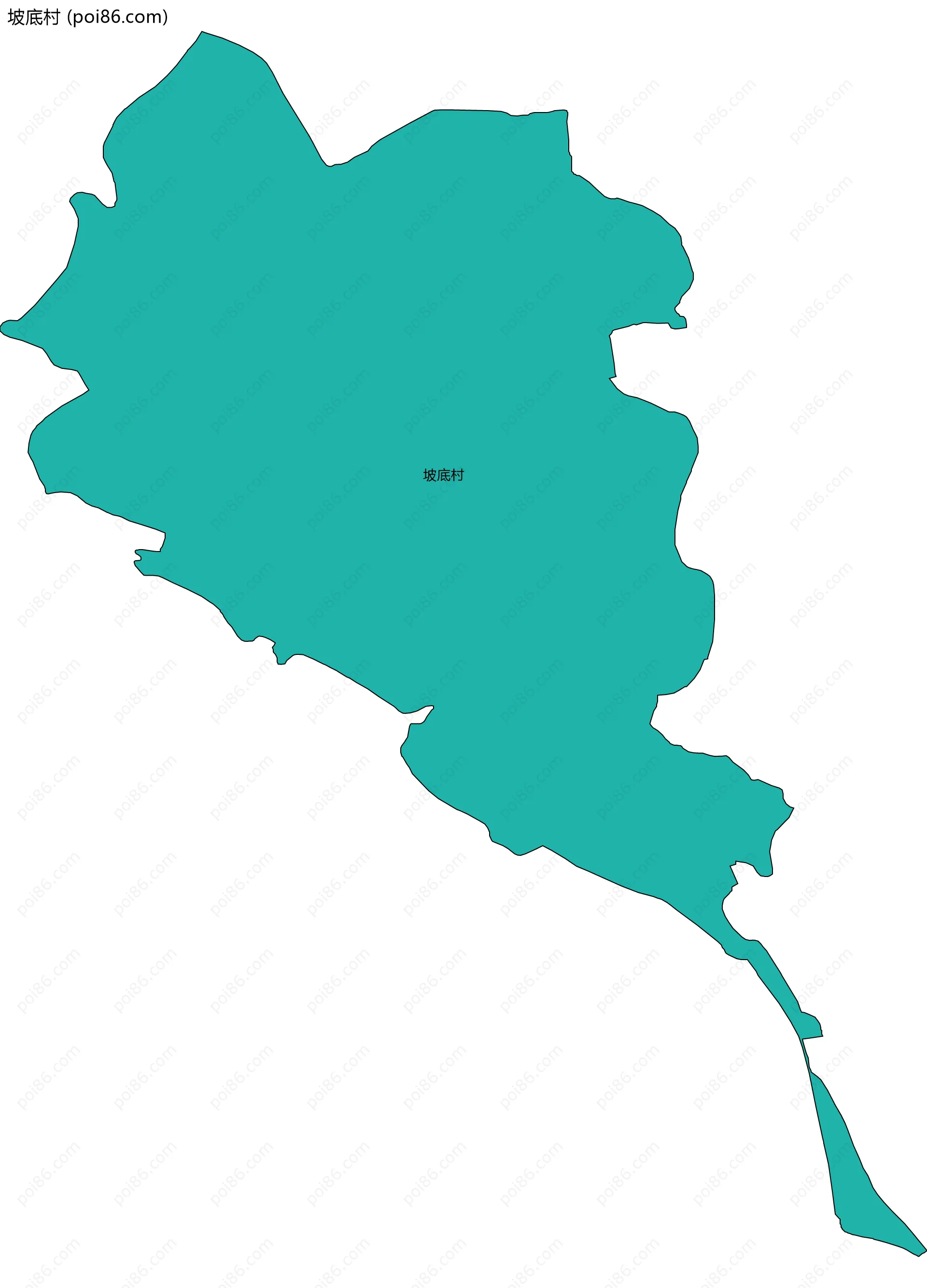 坡底村边界地图